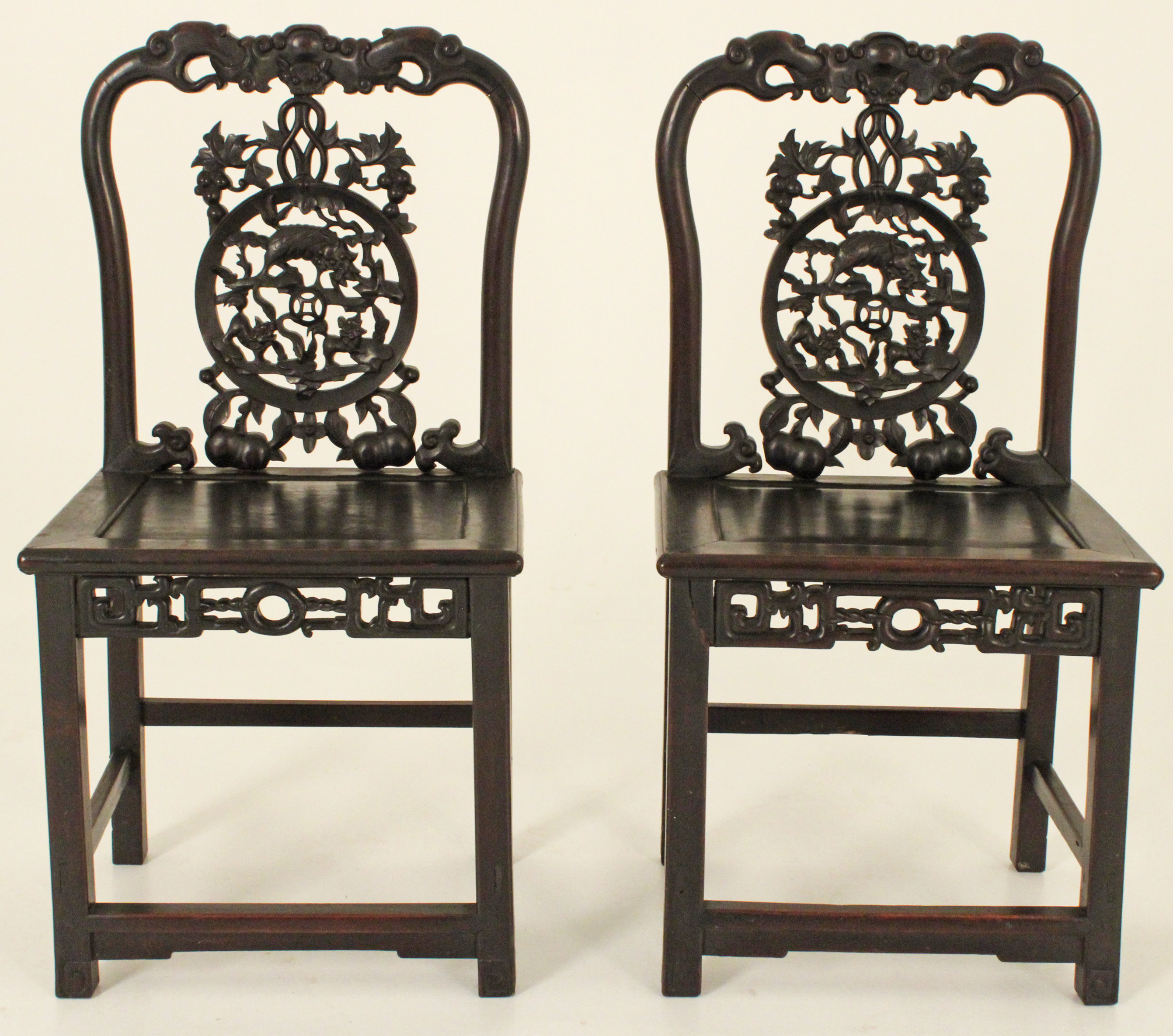 PR OF CHINESE CARVED TEAKWOOD COURT 35f49c