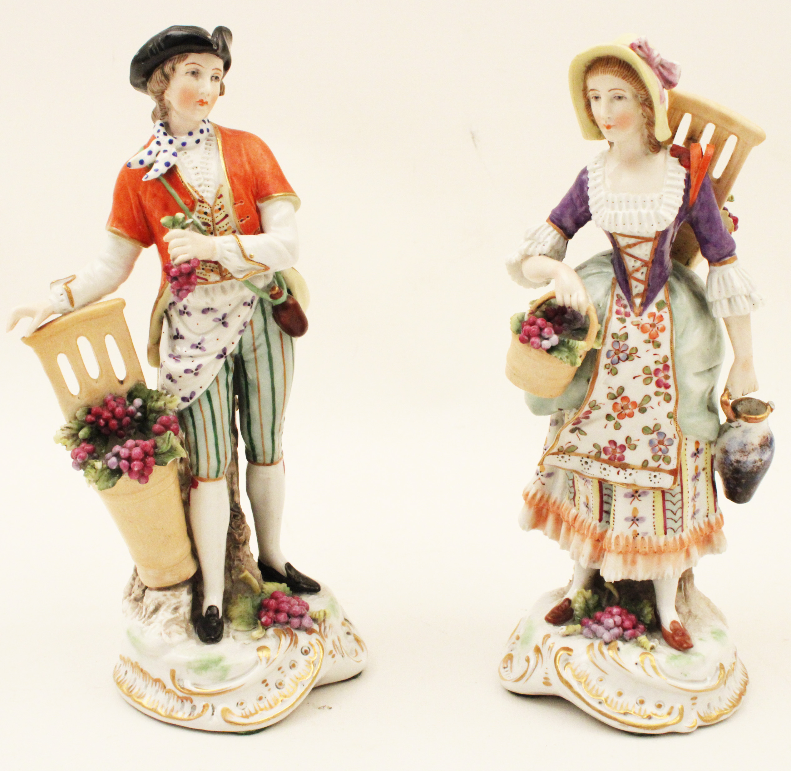 PR OF SITZENDORF DRESDEN PORCELAIN FIGURES