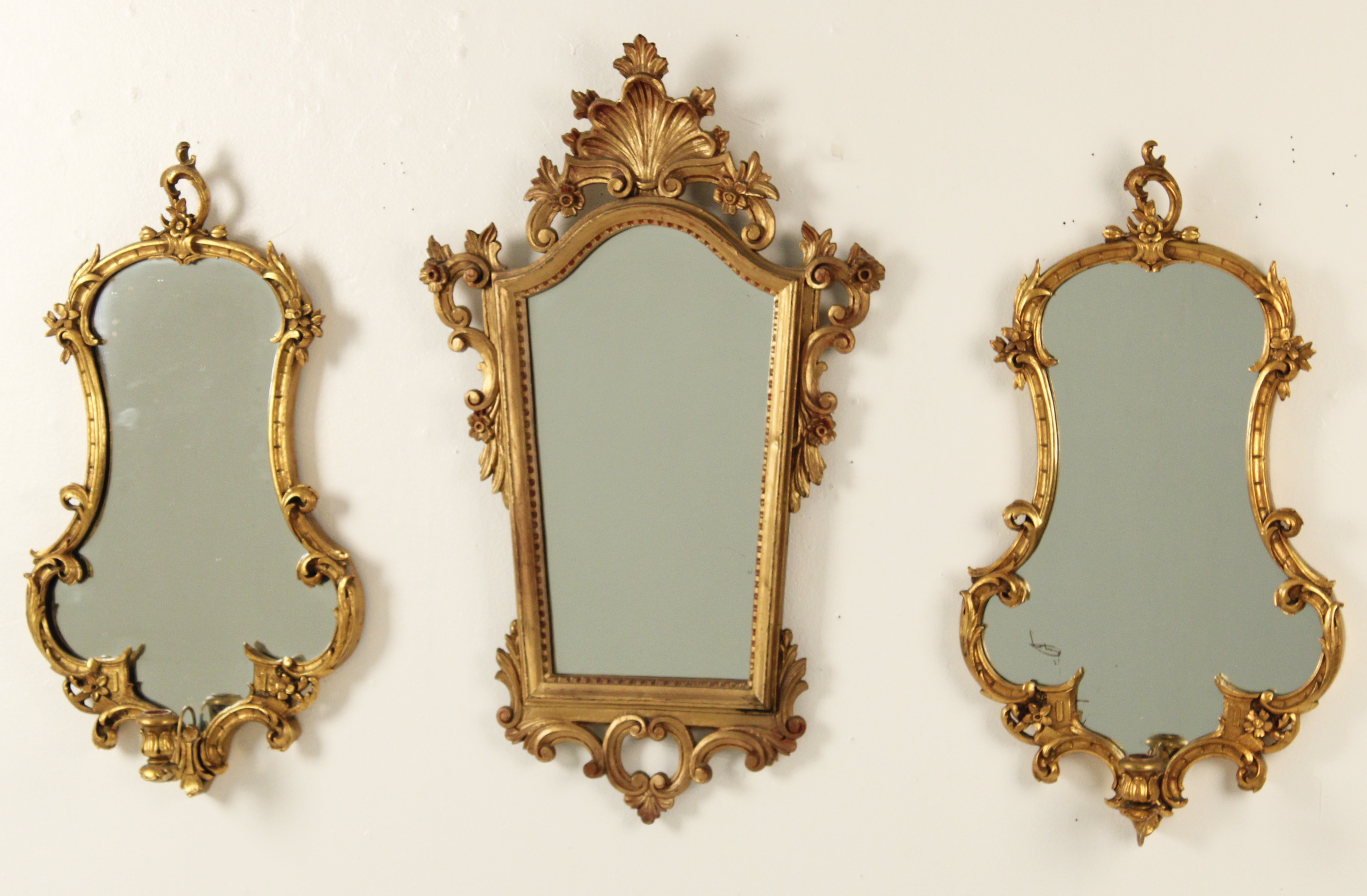 TRIO OF FRENCH GILTWOOD MIRRORS  35f4fe