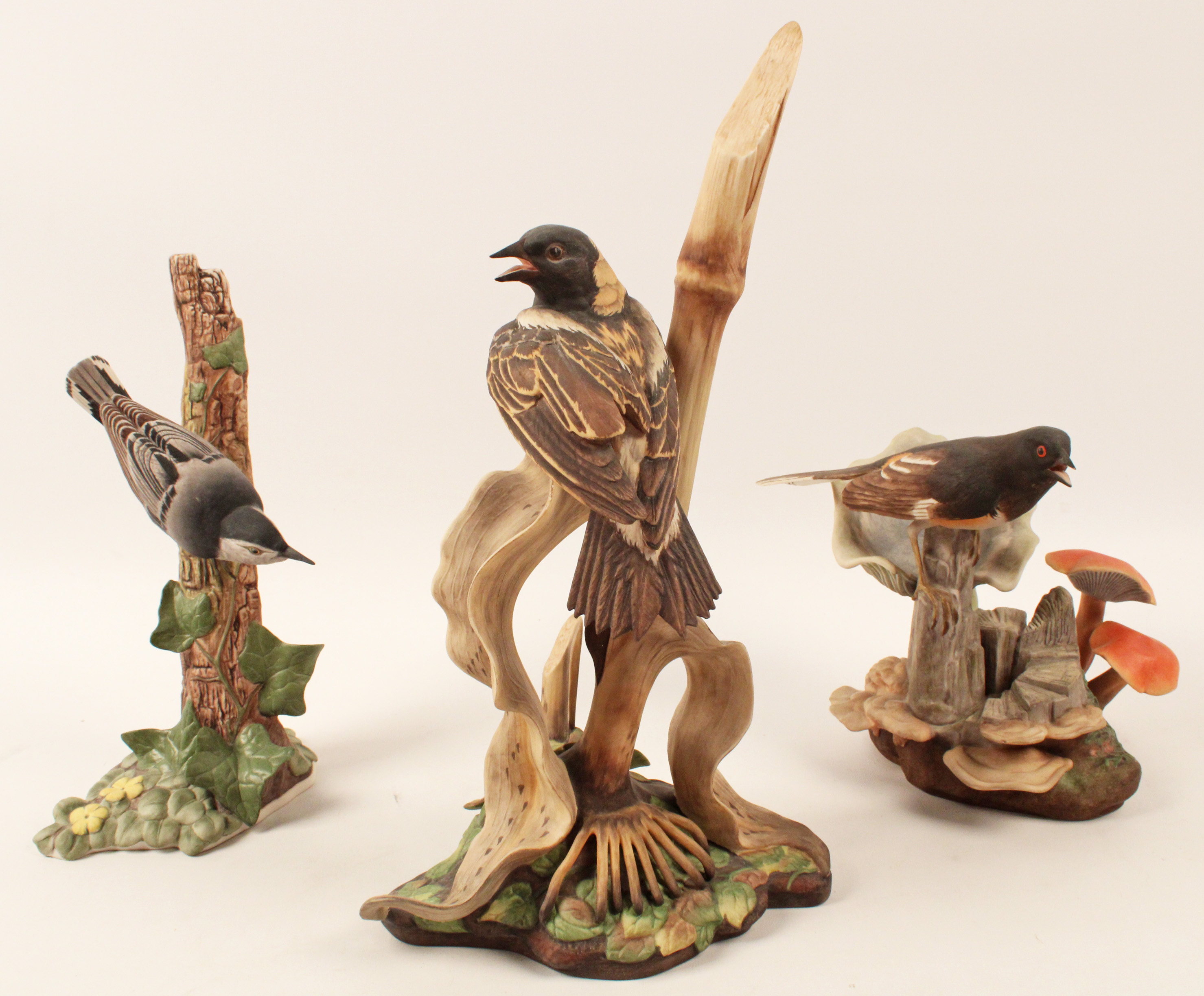 TRIO OF PORCELAIN BIRD MODELS BY BOEHM