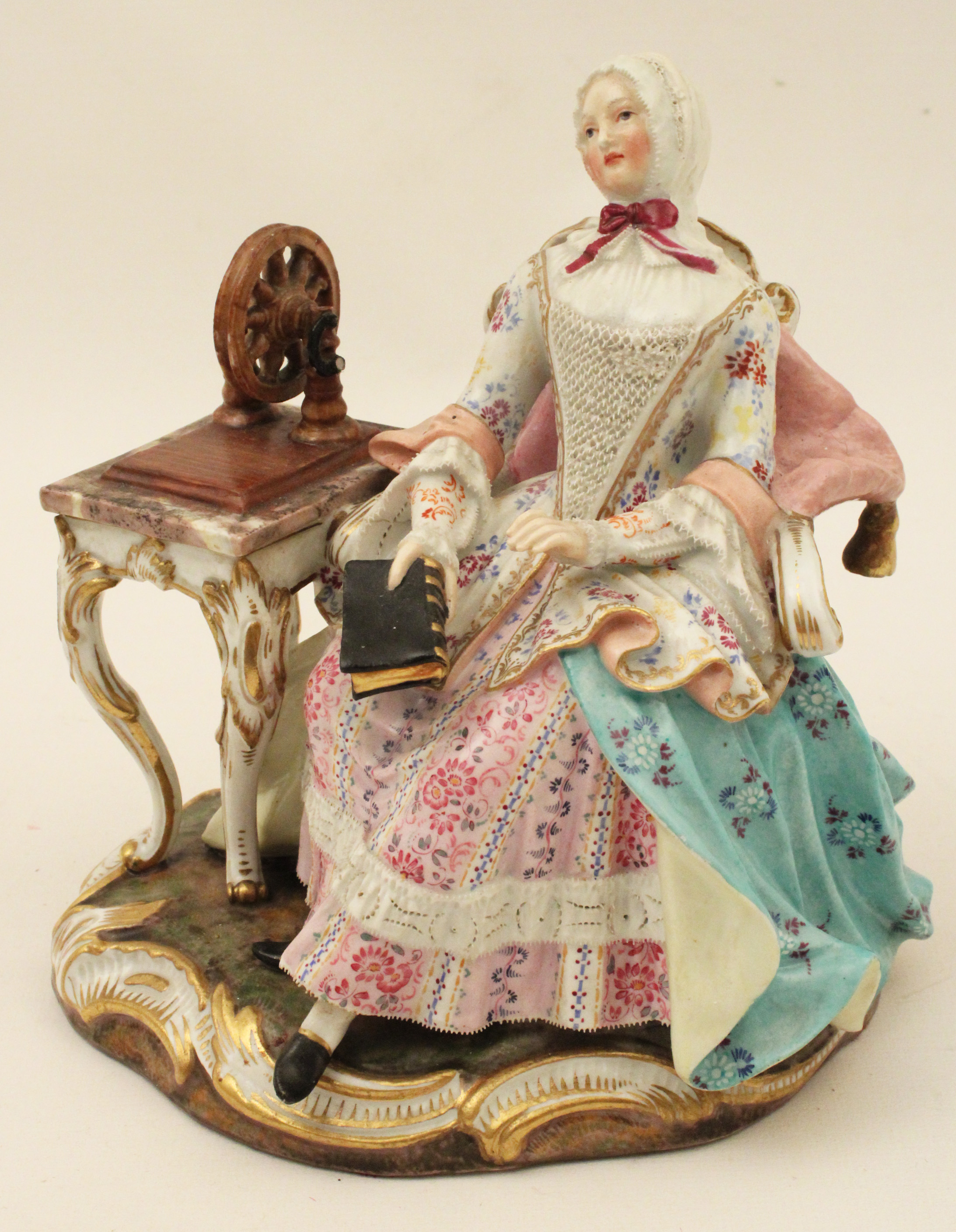 MEISSEN PORCELAIN FIGURE OF SEATED 35f55a