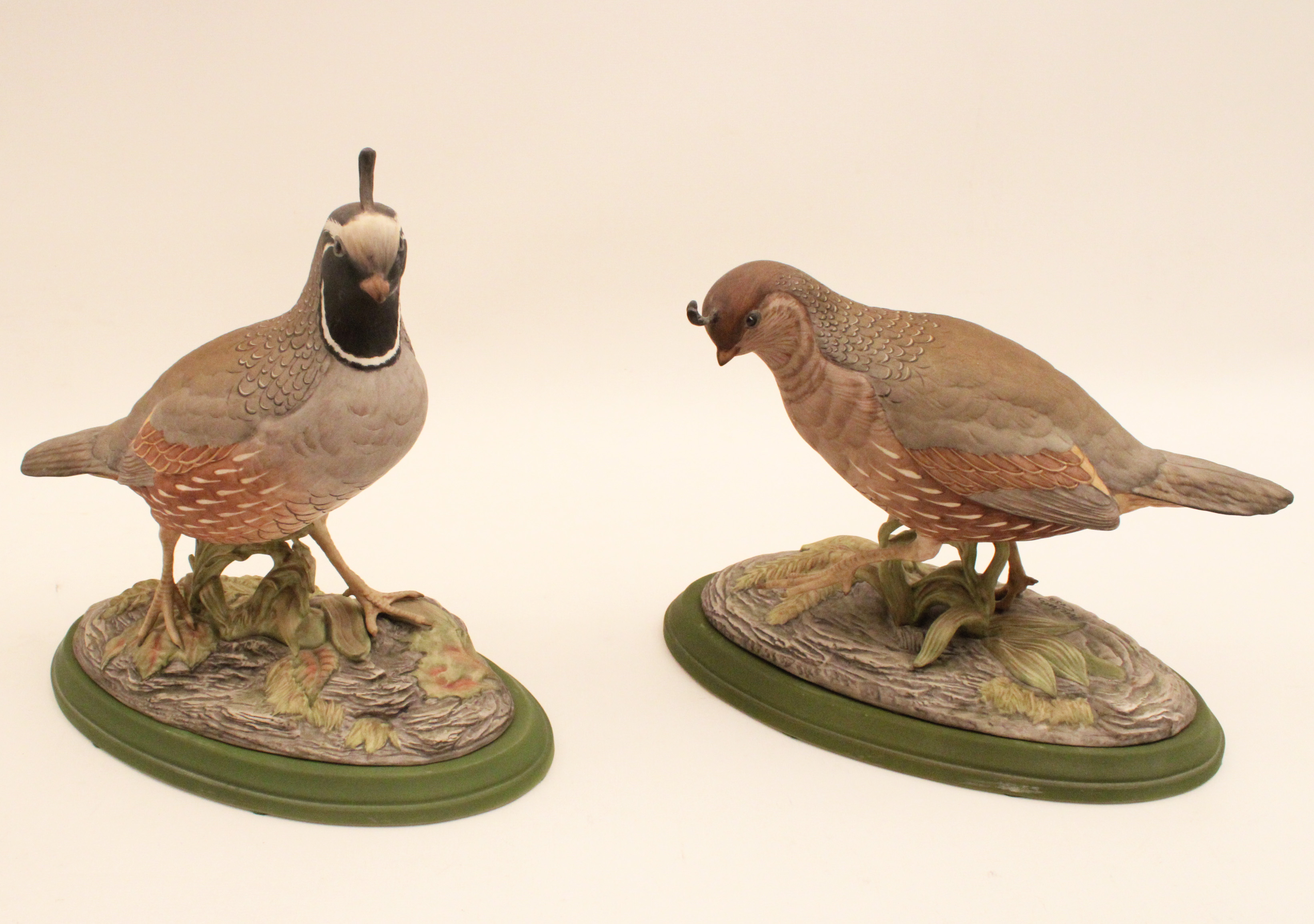 CALIFORNIA QUAIL PORCELAIN BIRD MODEL