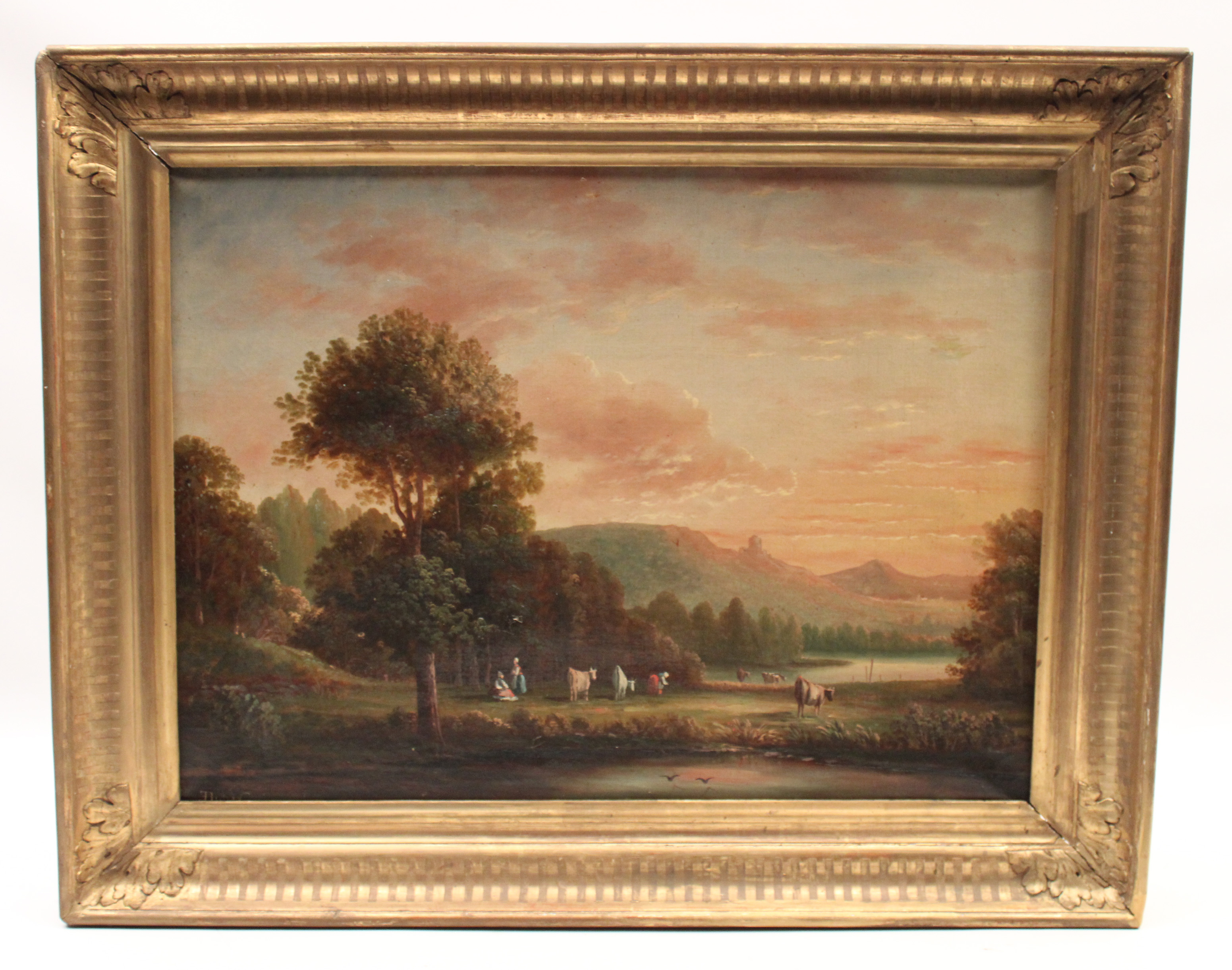 19TH C. O/C LANDSCAPE SIGNED E.