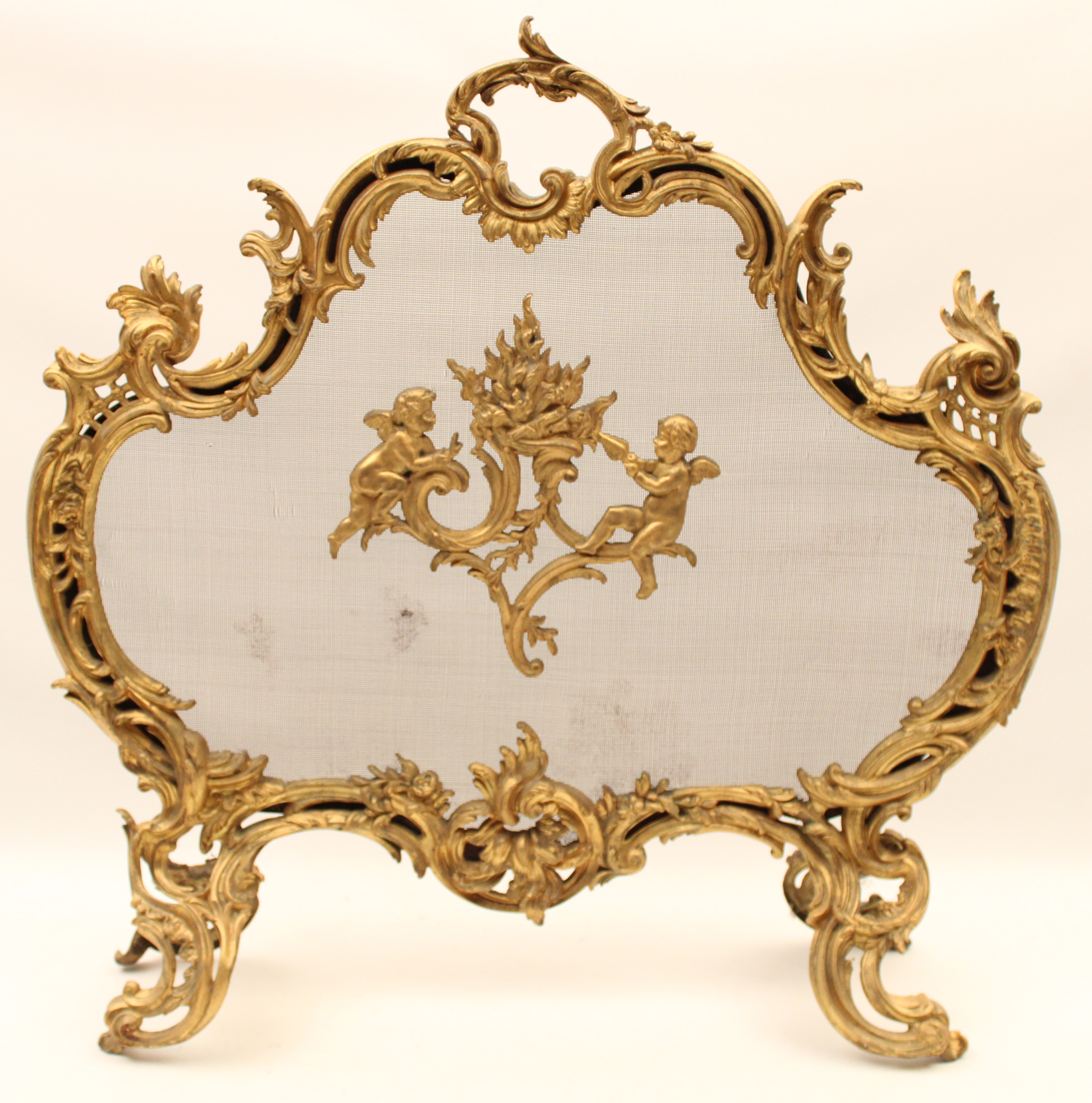 19TH C LOUIS XV STYLE GILT BRONZE 35f5ac