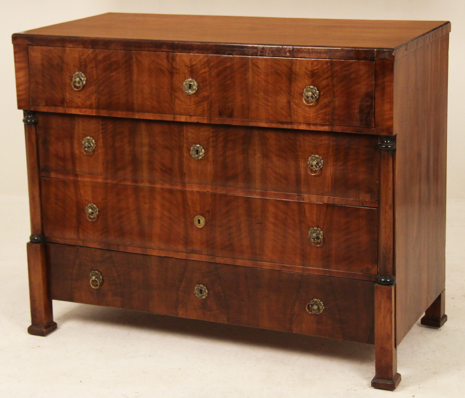 19TH C CONTINENTAL FIGURAL WALNUT 35f60a