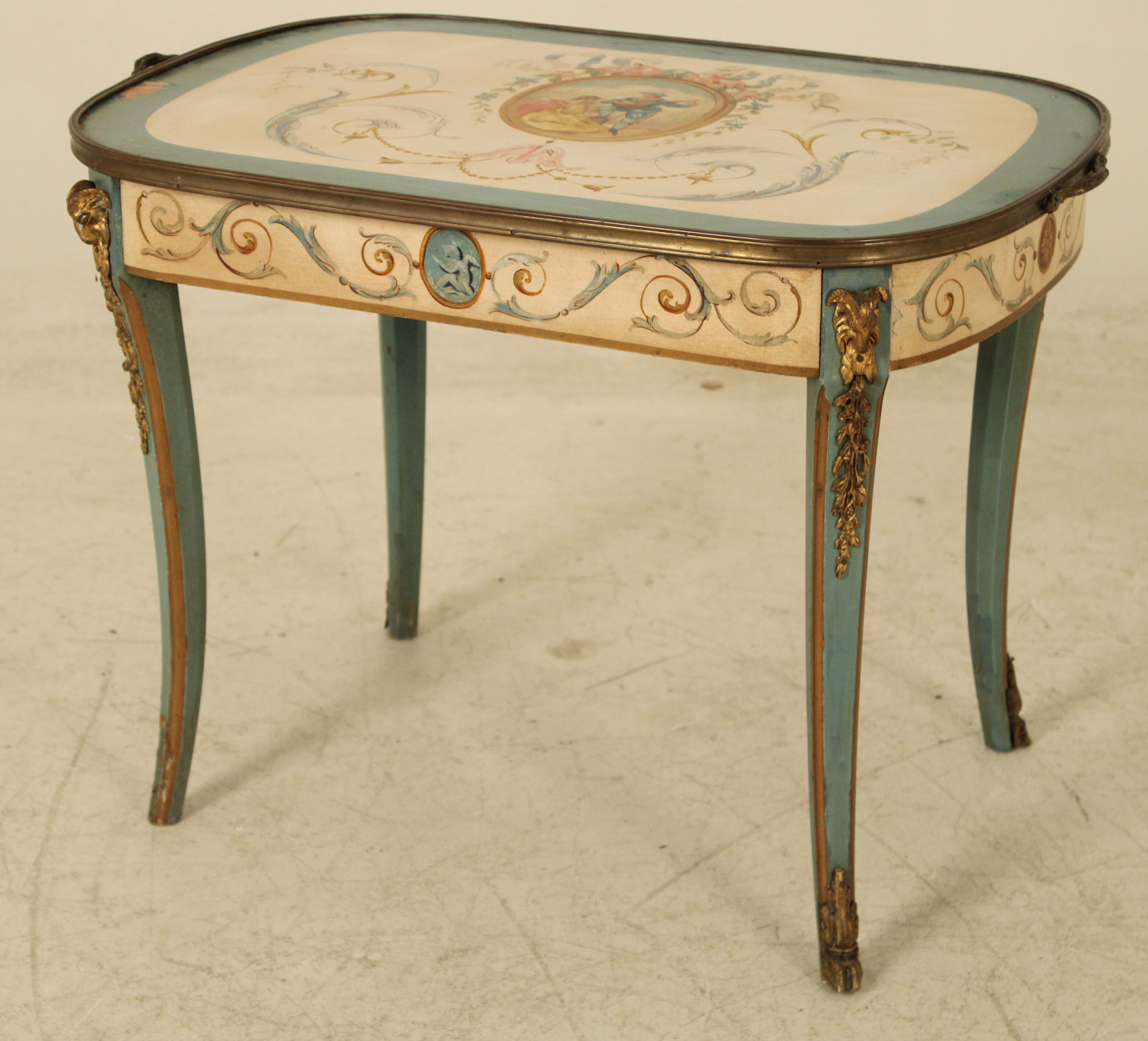 LOUIS XV STYLE POLYCHROME AND BRONZE 35f631