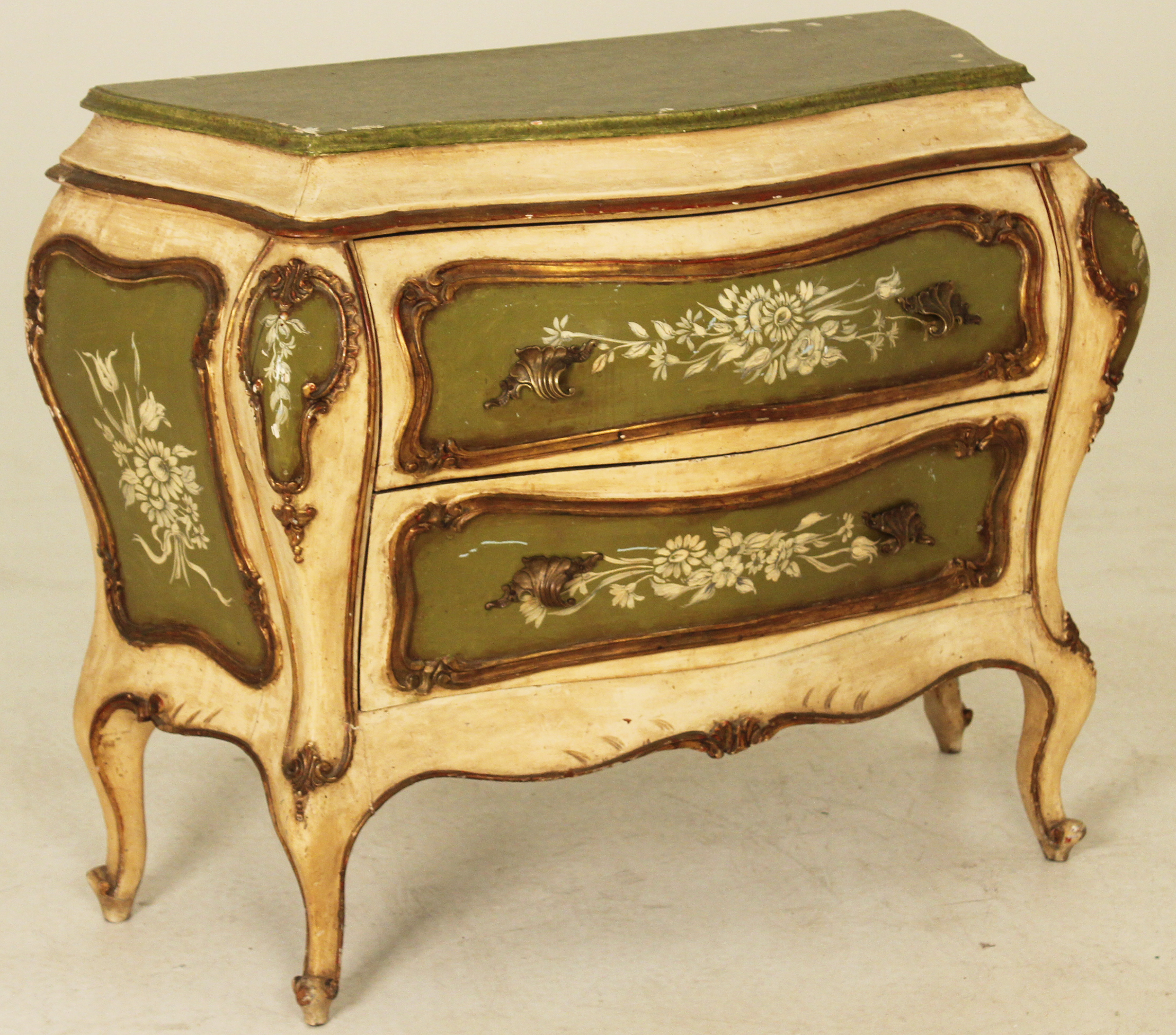 POLYCHROME LOUIS XV STYLE TWO DRAWER 35f65c
