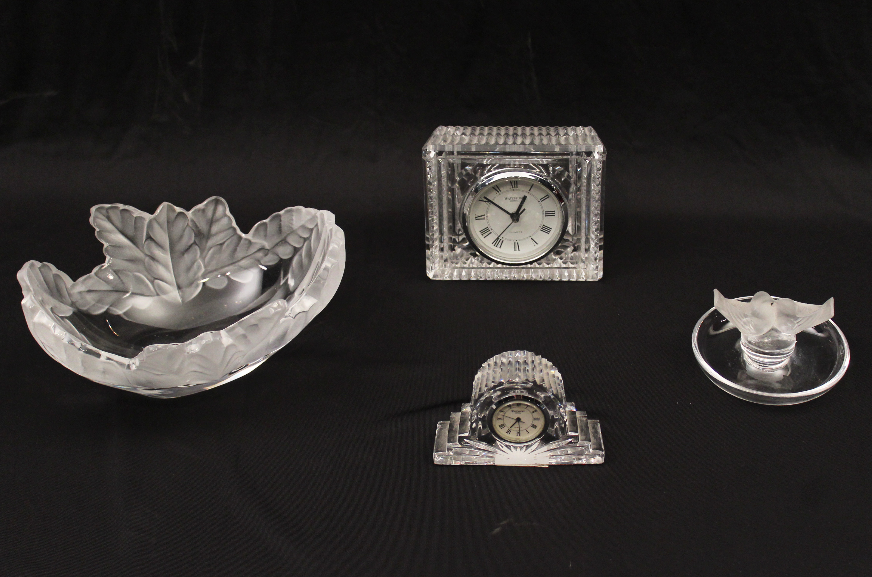 4 PC LOT OF SIGNED LALIQUE AND 35f687