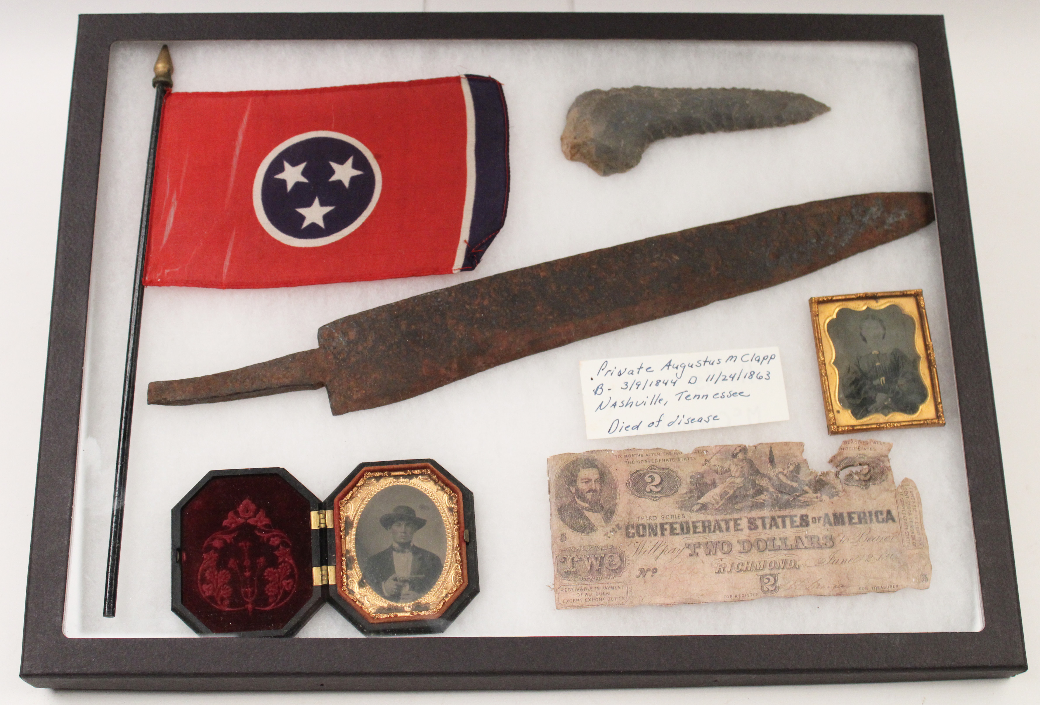 FRAMED ASSORTMENT OF CIVIL WAR/NATIVE