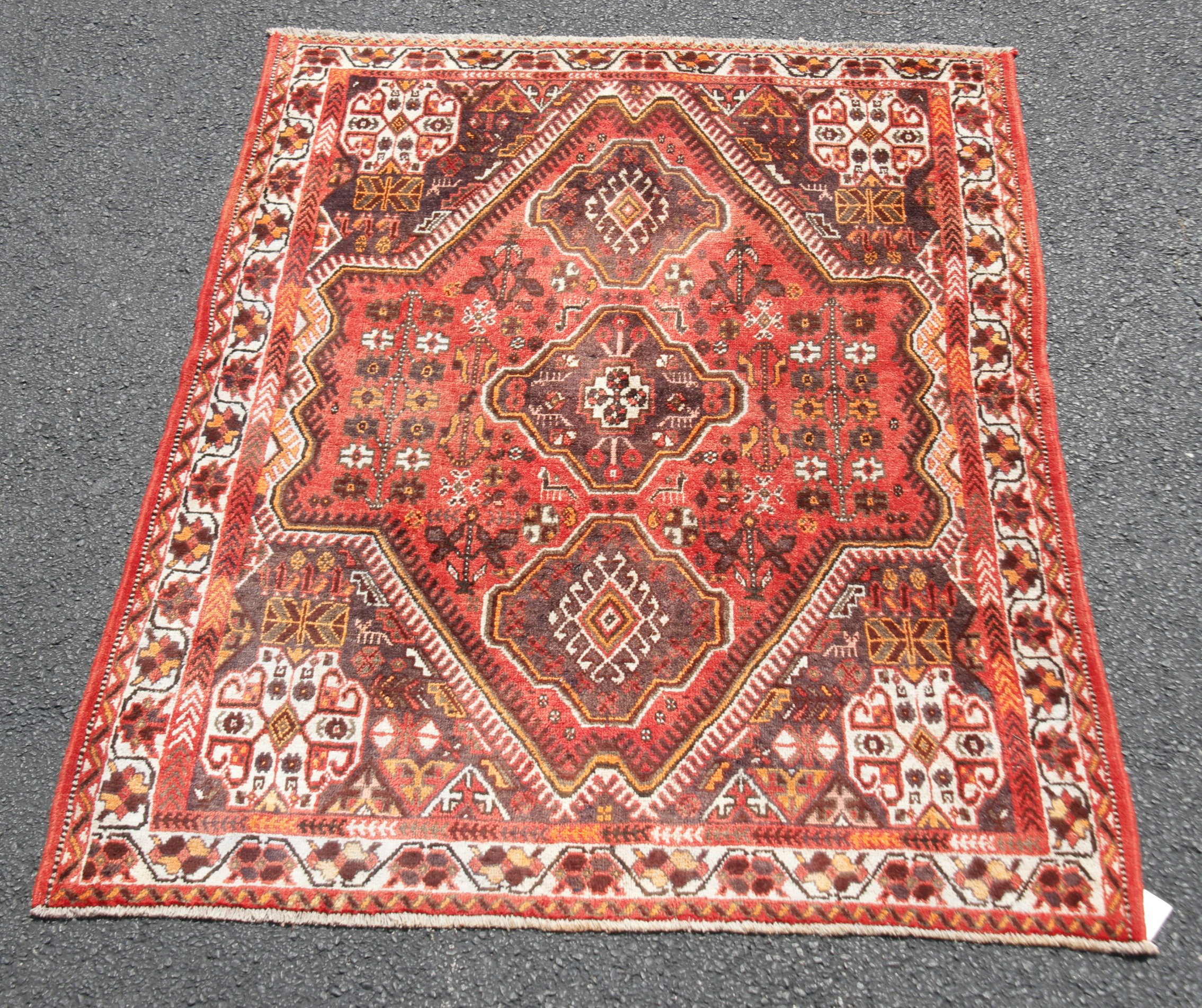 ORIENTAL RUG 5 10 X 7 4 SHIRAZ 35f728