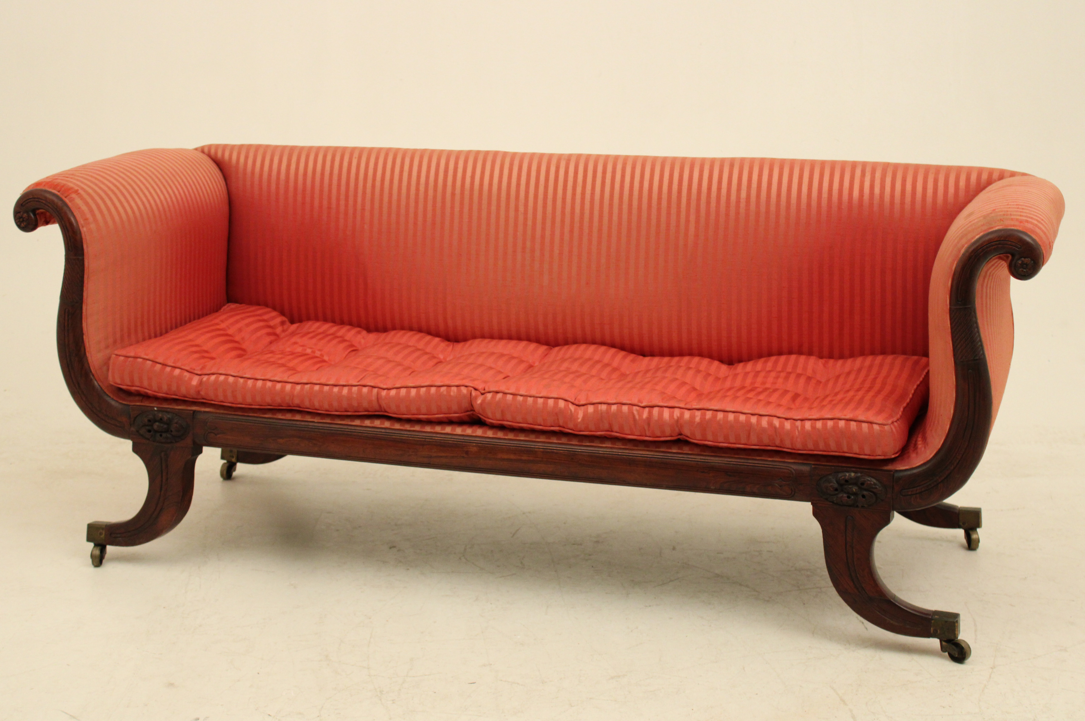 HIGHLY STYLED REGENCY ROSEWOOD SOFA