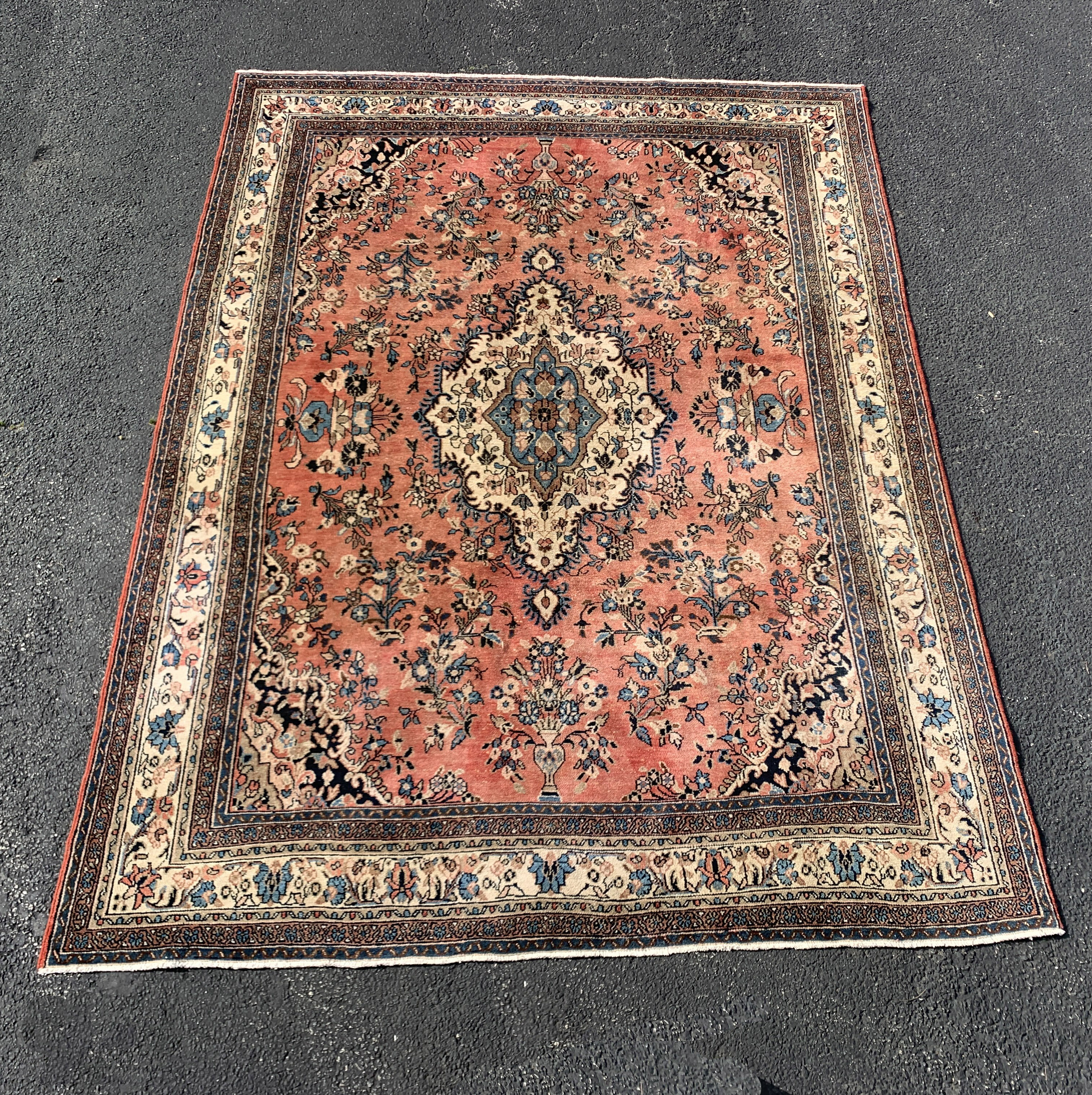 ORIENTAL RUG 8'10" X 11'8" HAMEDAN