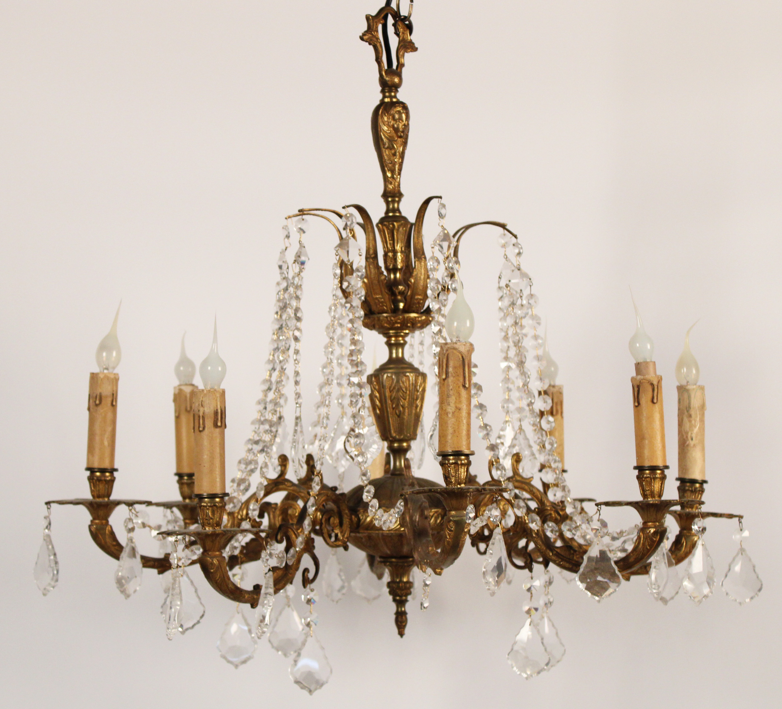 LOUIS XV STYLE GILT METAL 8 LIGHT 35f7e0