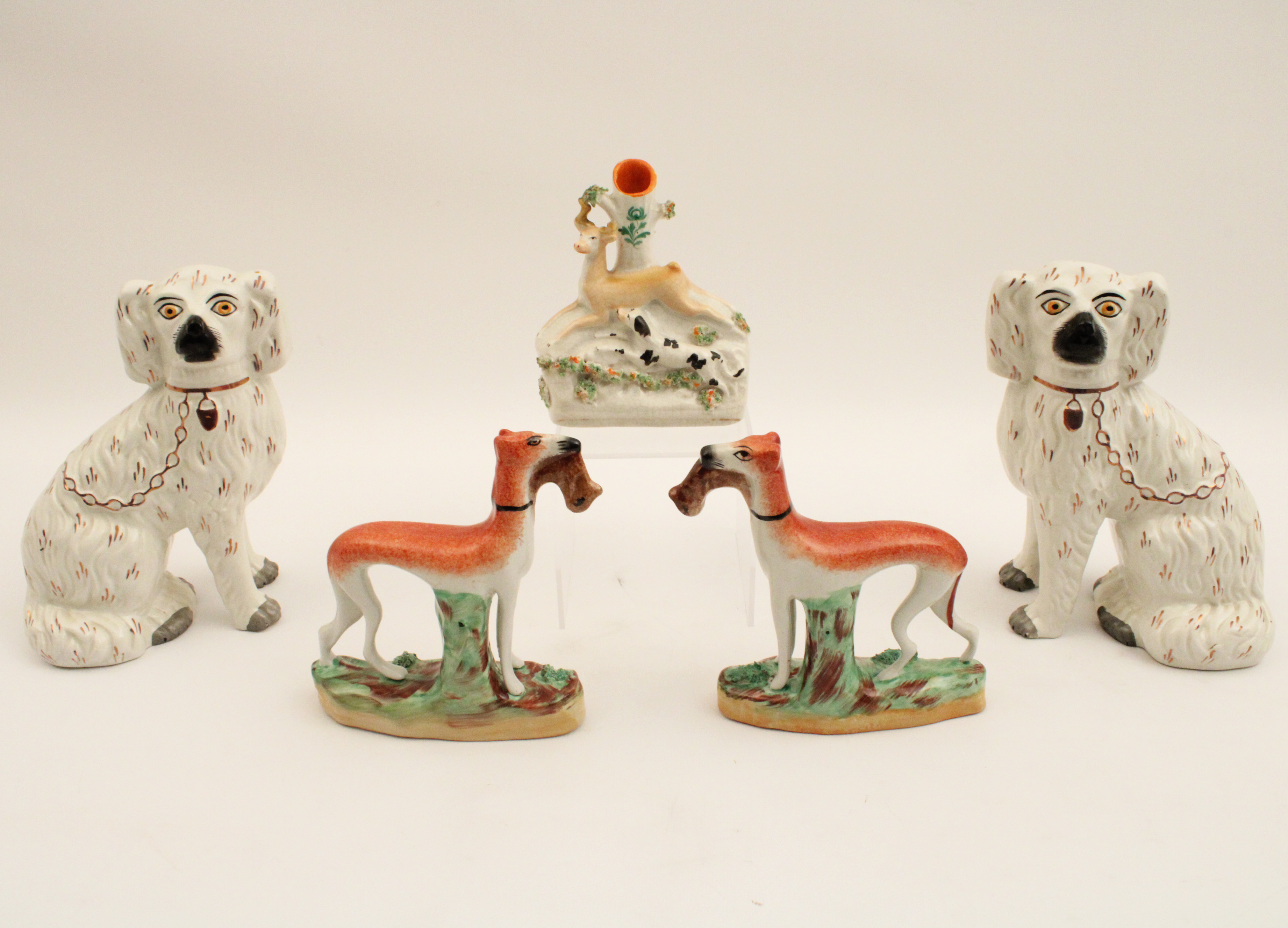 5 PC LOT OF ENGLISH STAFFORDSHIRE