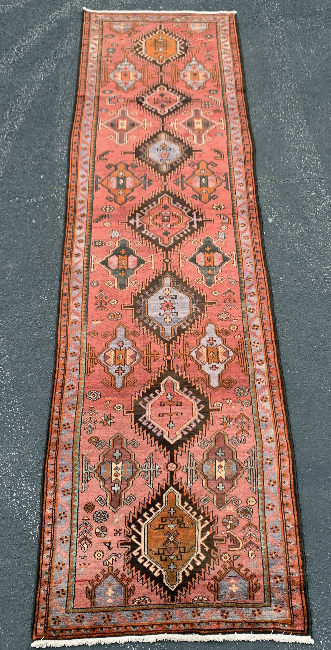 ORIENTAL RUG 3'8" X 13'8" ZANJON