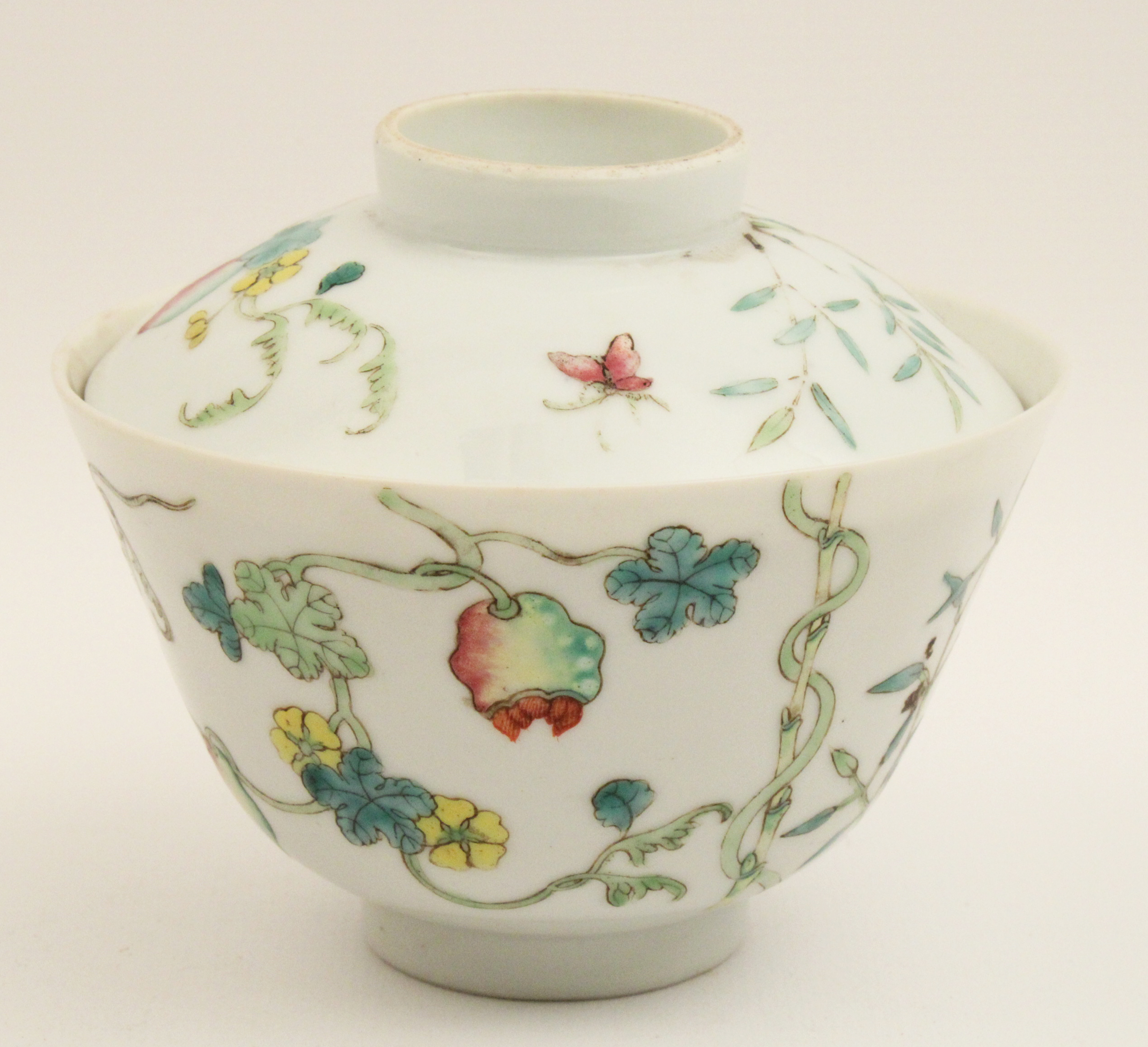 QING DYNASTY FOOTED CUP COVERED 35f85a