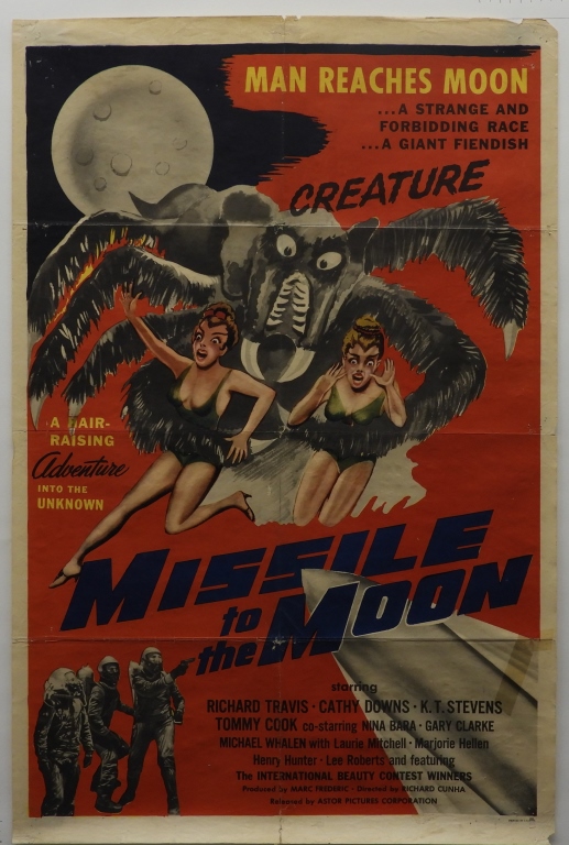 MISSILE TO THE MOON 1958 ONE SHEET