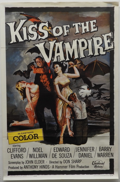 KISS OF THE VAMPIRE 1963 ONE SHEET 35f876