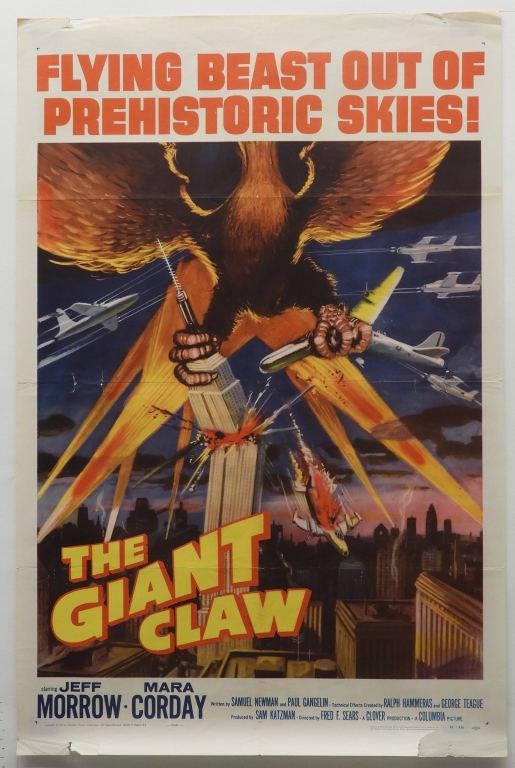 THE GIANT CLAW 1957 ONE SHEET MOVIE
