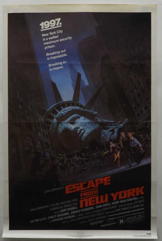 ESCAPE FROM NEW YORK 1981 ONE SHEET