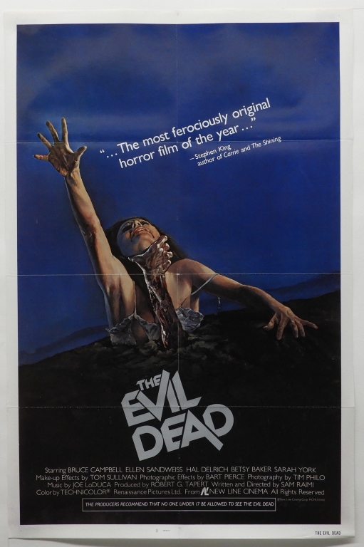 THE EVIL DEAD 1983 ONE SHEET MOVIE