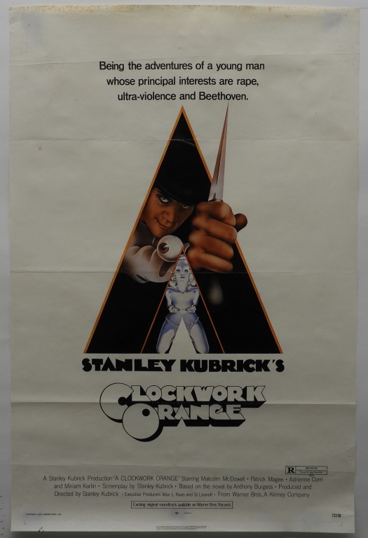 CLOCKWORK ORANGE 1971 ONE SHEET