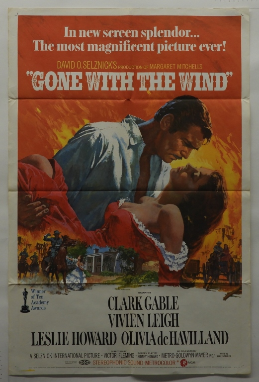 GONE WITH THE WIND 1970 ONE SHEET