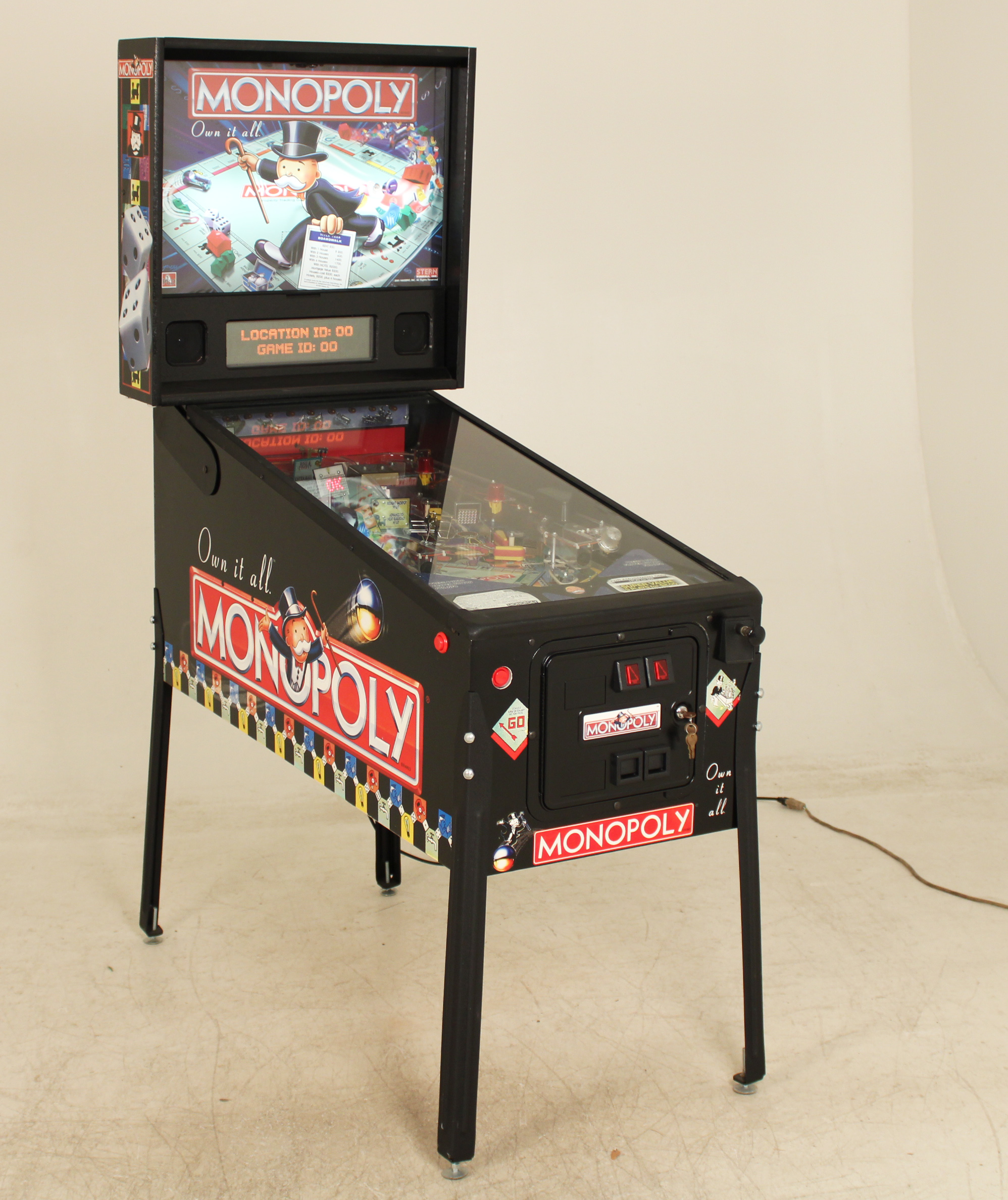 2001 COMMERCIAL MONOPOLY PINBALL