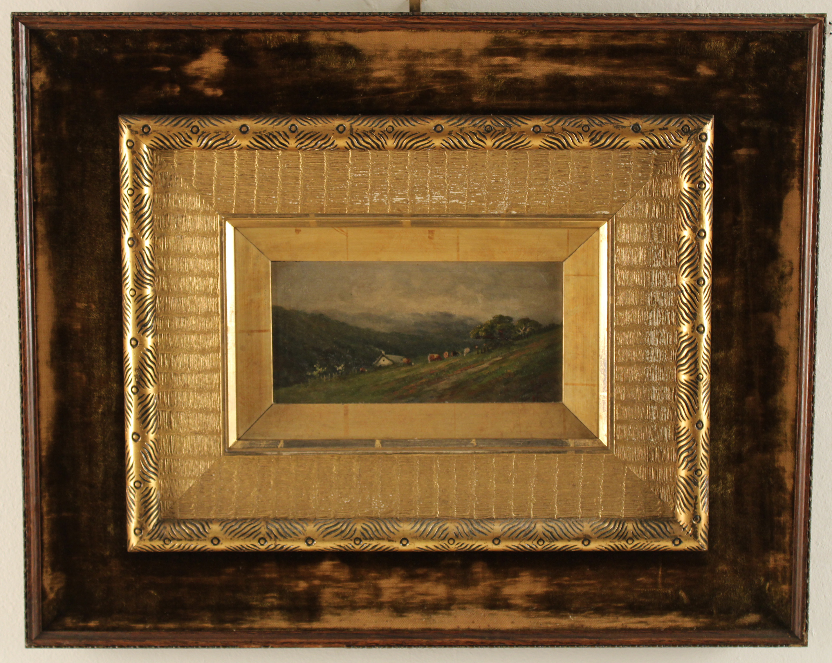 FRAMED OIL ON PANEL LANDSCAPE PAINTING 35fa2d