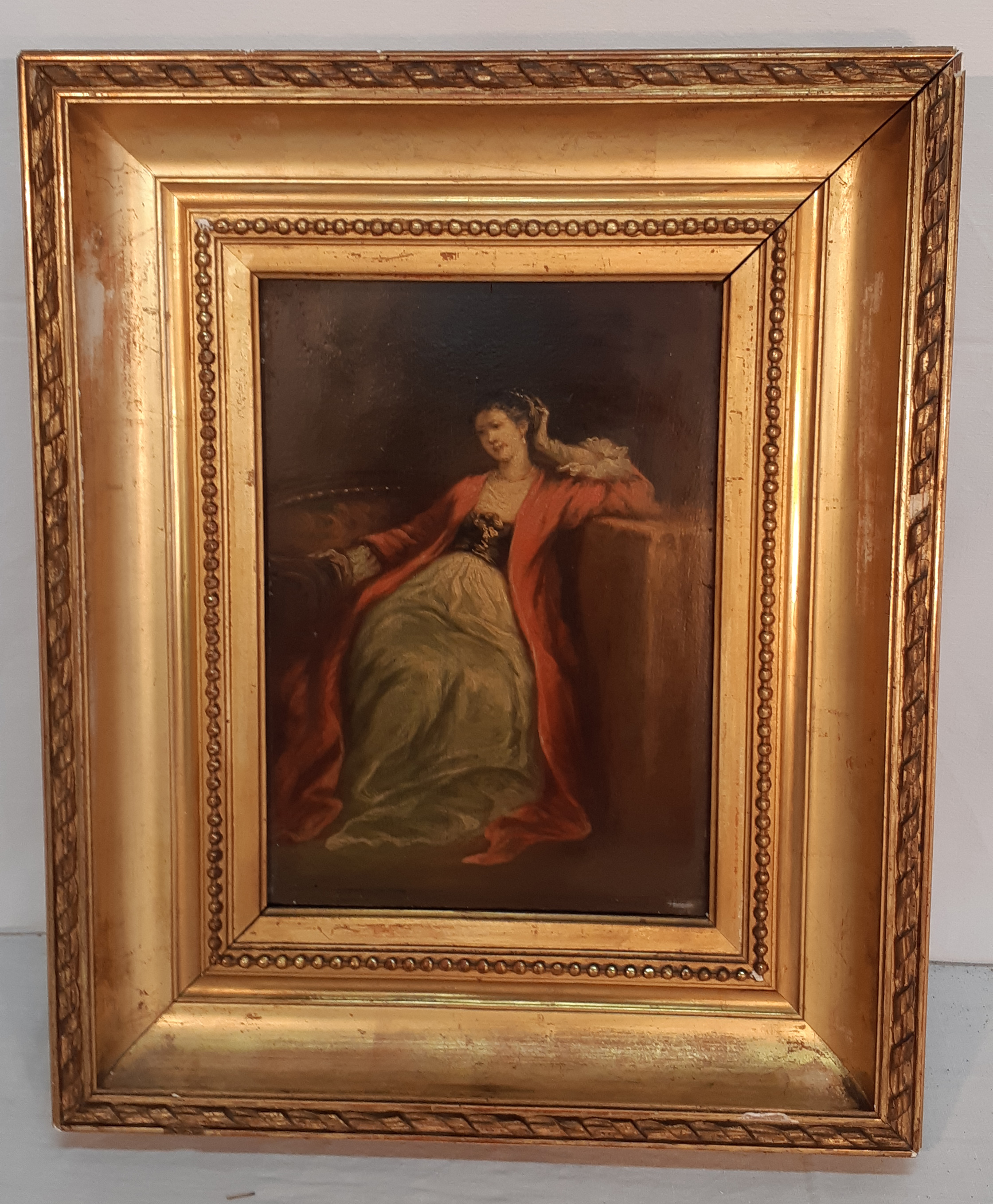 19TH C OIL ON BOARD PAINTING OF 35fa80