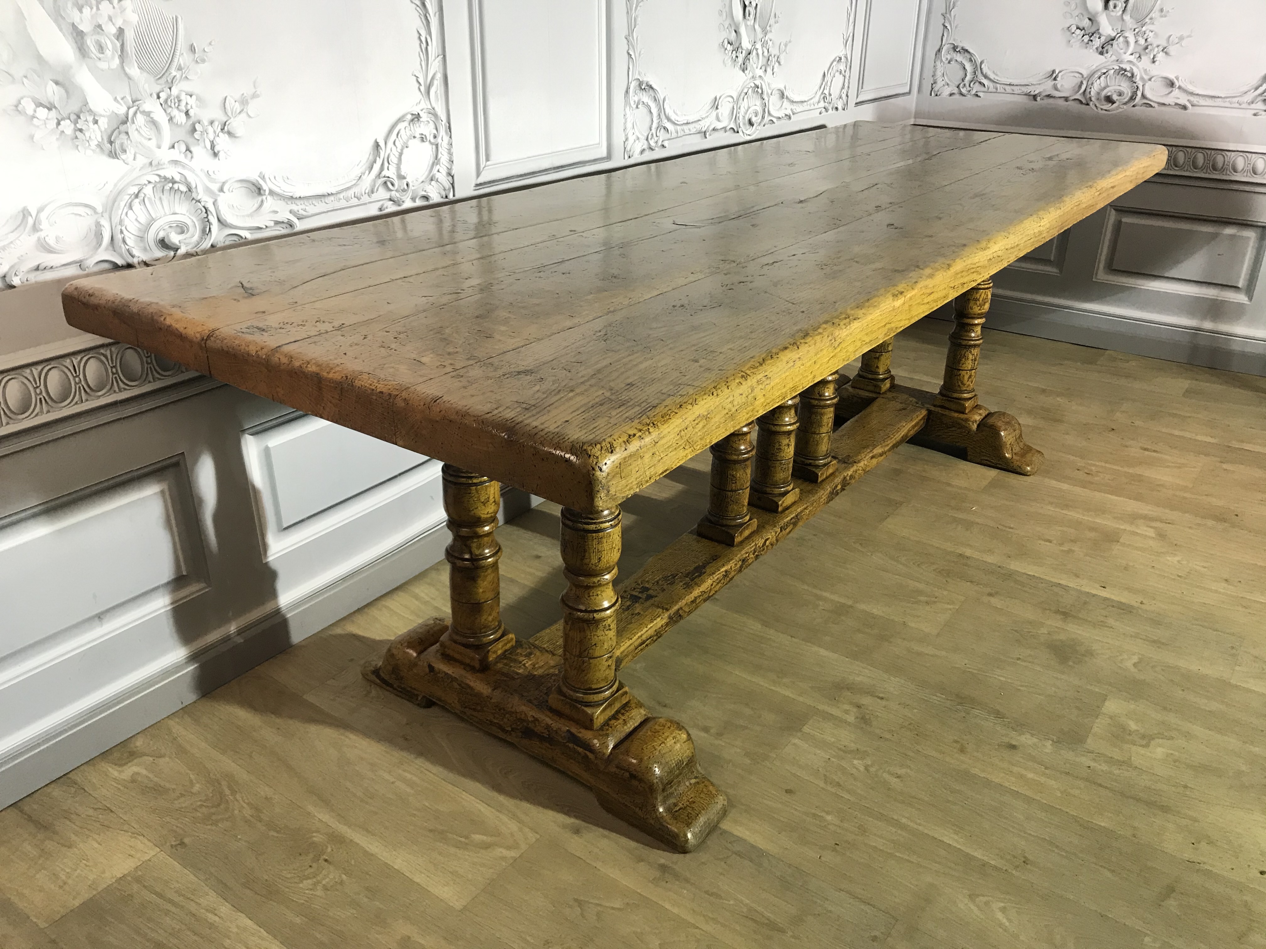 GRAND FRENCH MONASTERY TABLE, 19TH
