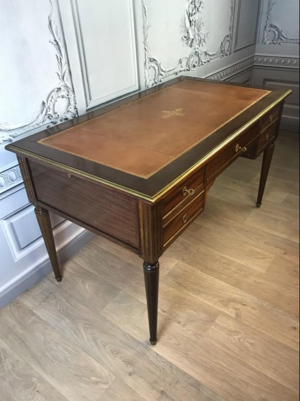 FRENCH MAHOGANY BUREAU PLAT FRENCH 35fb2e