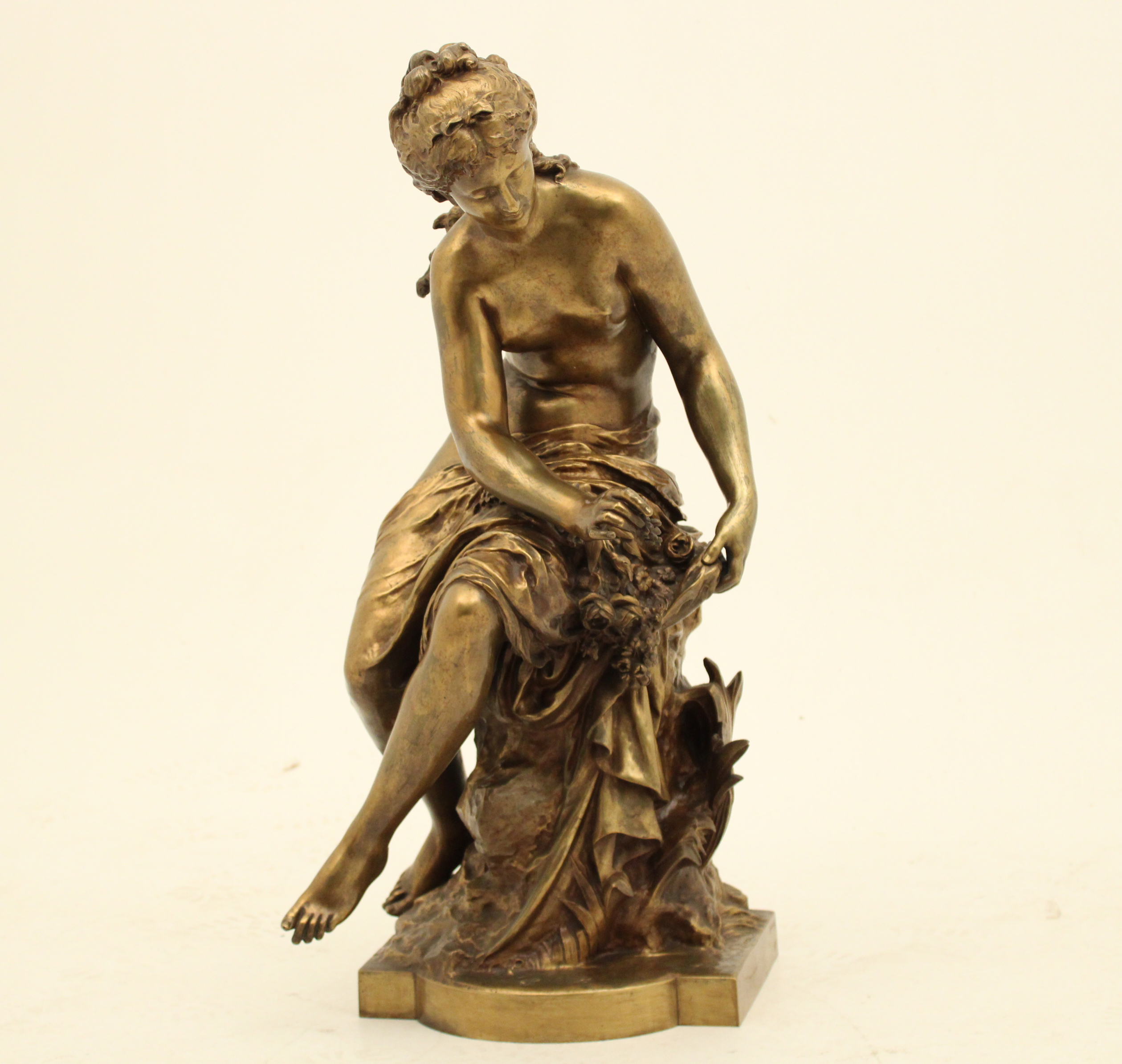 MOREAU, FRENCH BRONZE OF SEATED