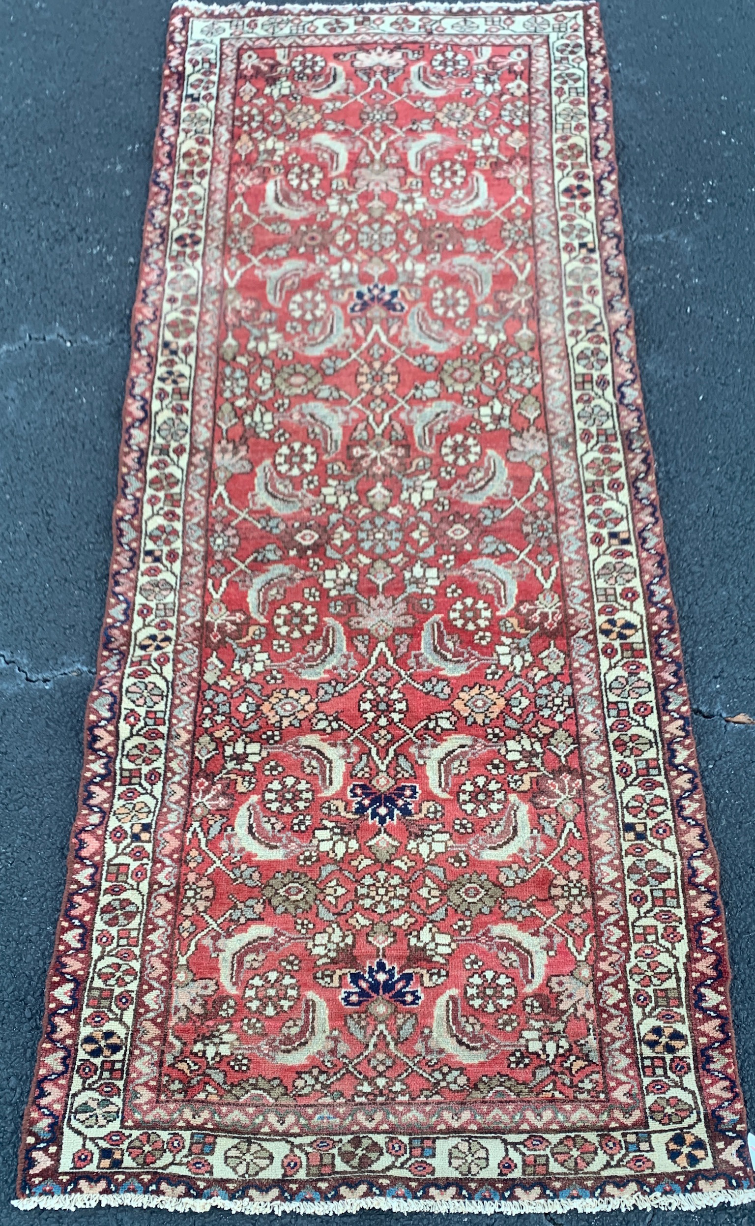 ORIENTAL RUG 3'2" X 9'2" HOSEINBAD