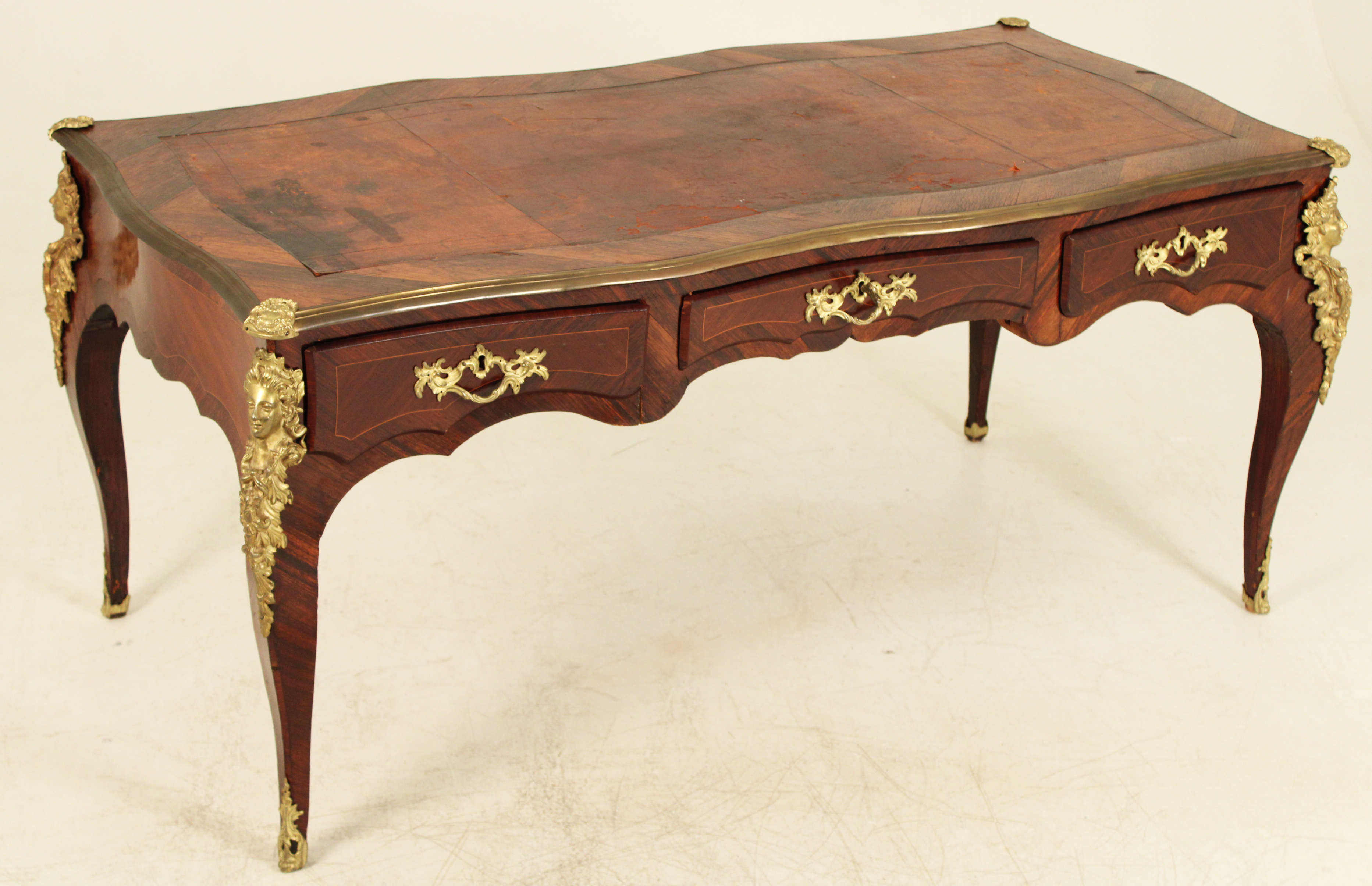 19TH C FRENCH BRONZE MOUNTED BUREAU 35fc0b