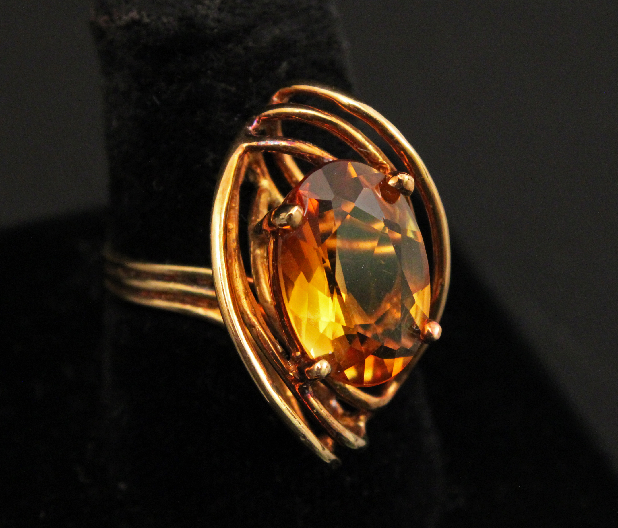 14K YELLOW GOLD AND CITRINE RING 35fc28