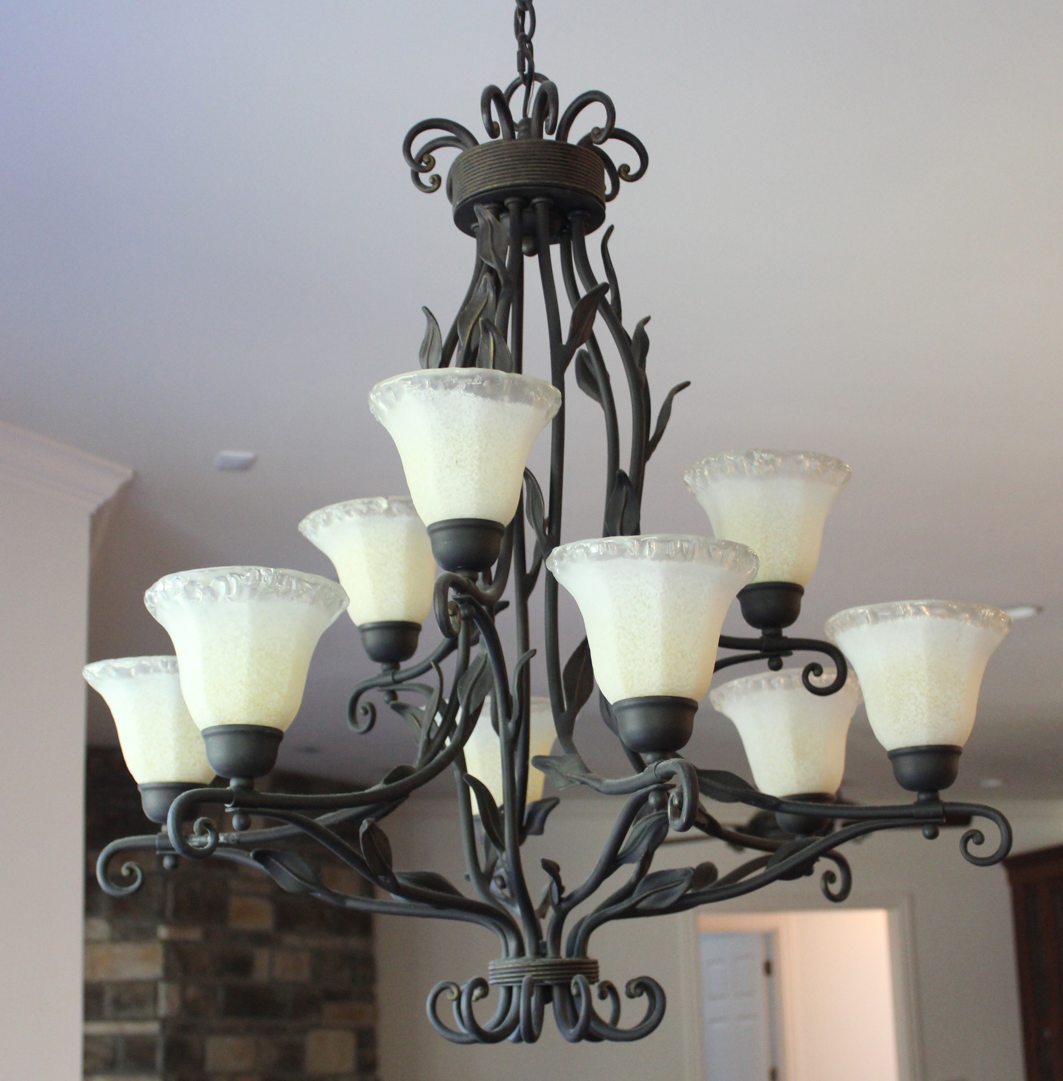 9 LIGHT CHANDELIER AND 3 PENDANT 35fc7b