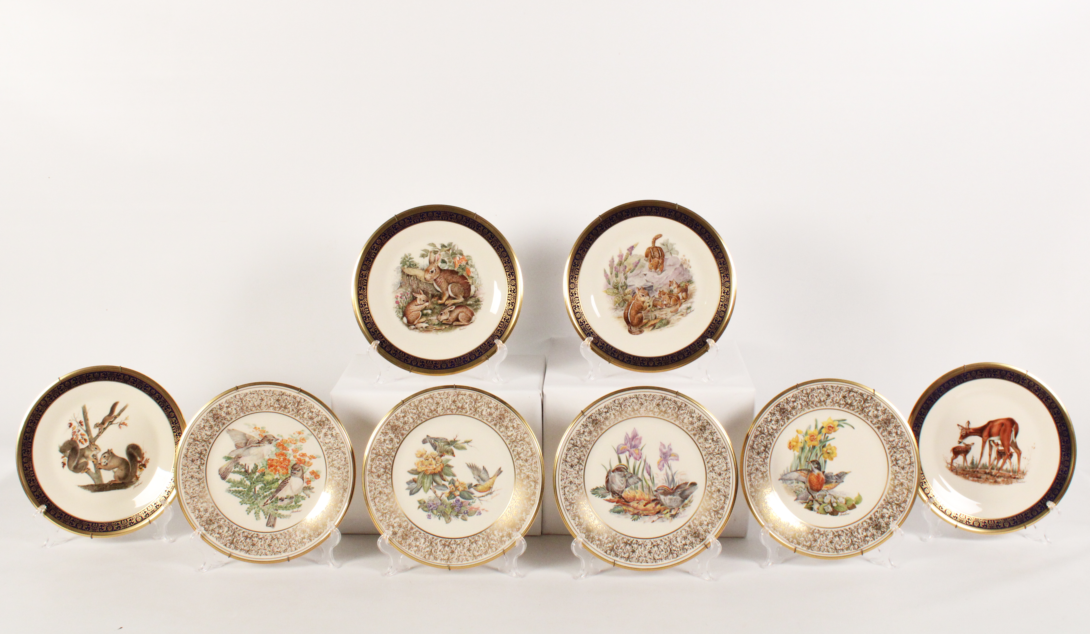 COLLECTION OF 8 WILDLIFE AND BIRD PLATES