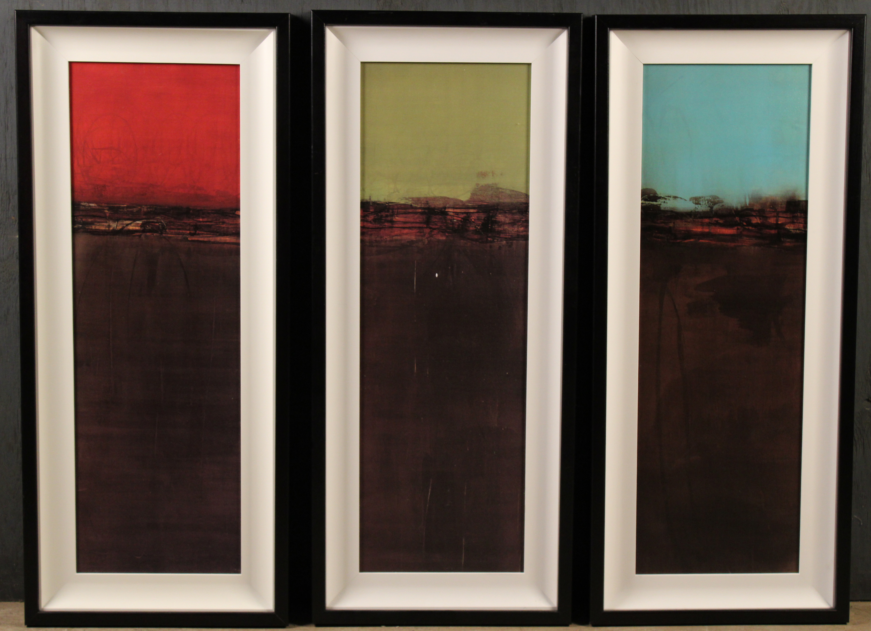 ABSTRACT TRIPTYCH IN FRAME ABSTRACT 35fcb5