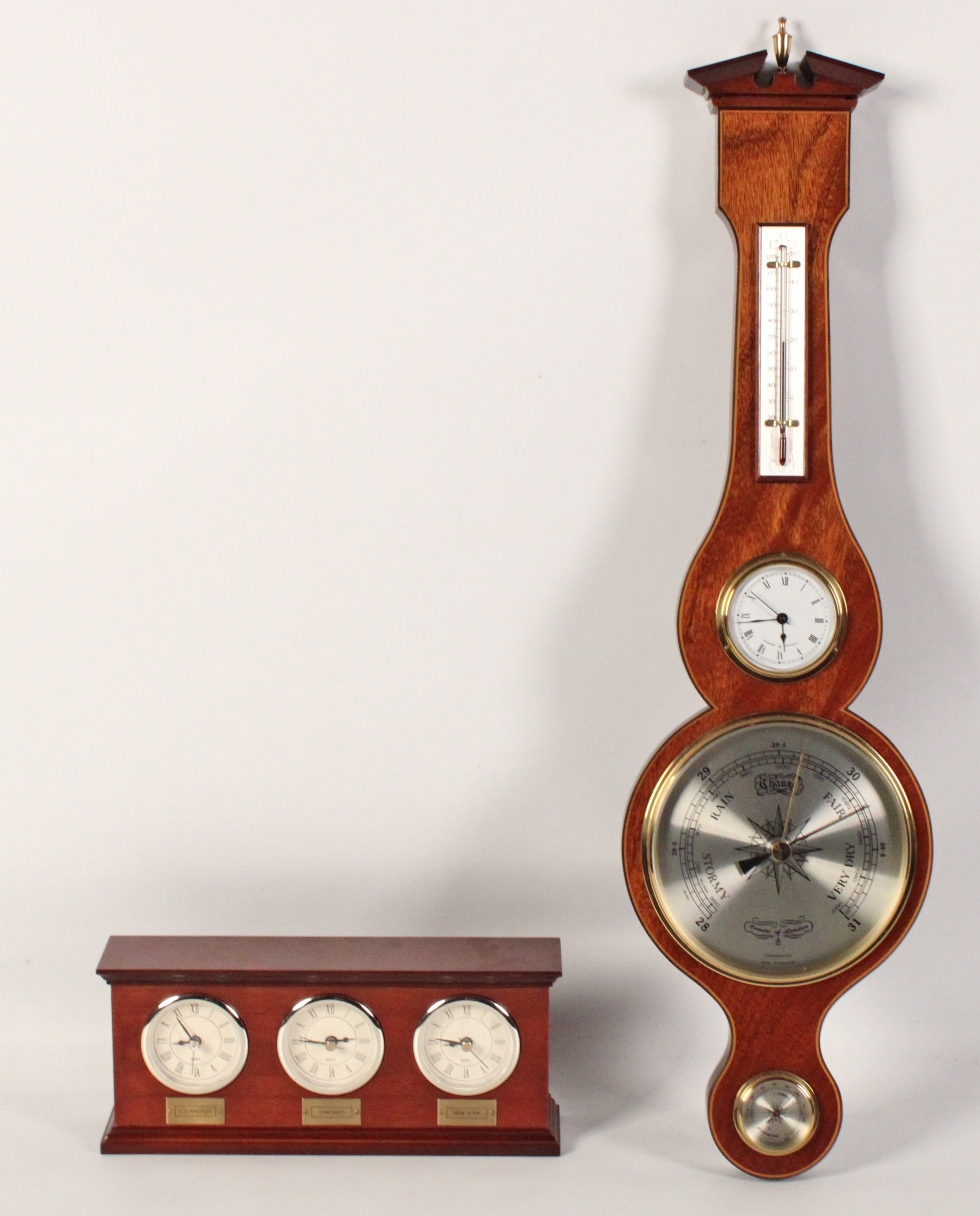 TRIPLE FACE CLOCK AND BAROMETER