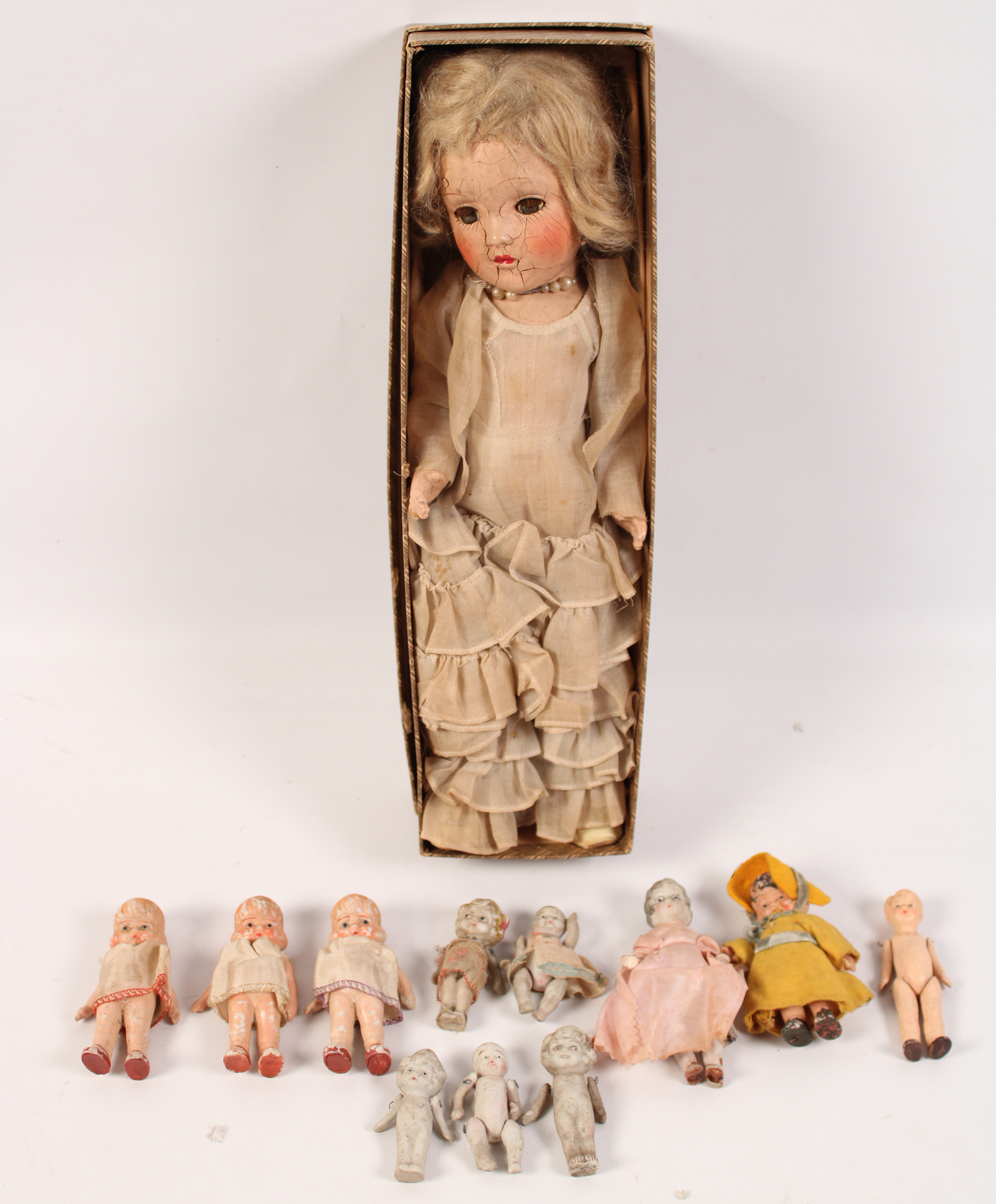 12 LATE 19TH/EARLY 20TH CHILDRENS DOLLS