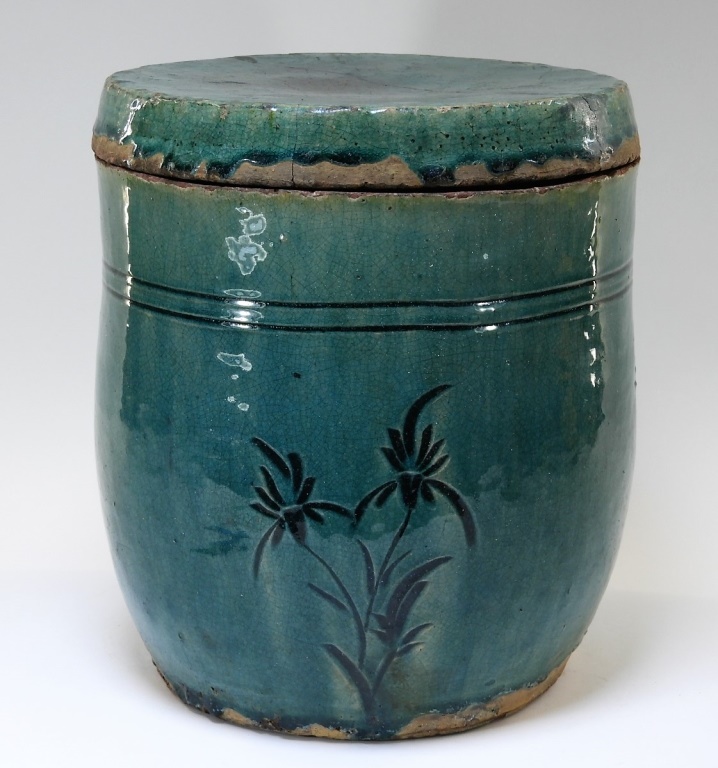 18C CHINESE TURQUOISE EARTHENWARE 35fdd9