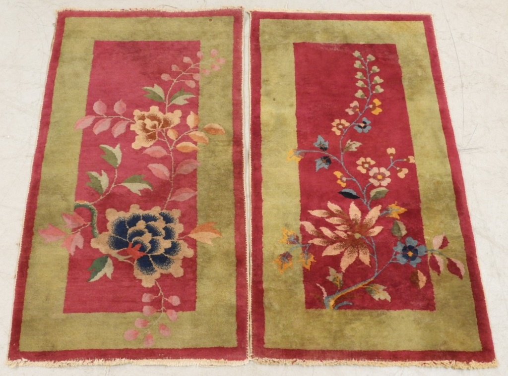 PR CHINESE ART DECO FLORAL WOOL 35fe2b