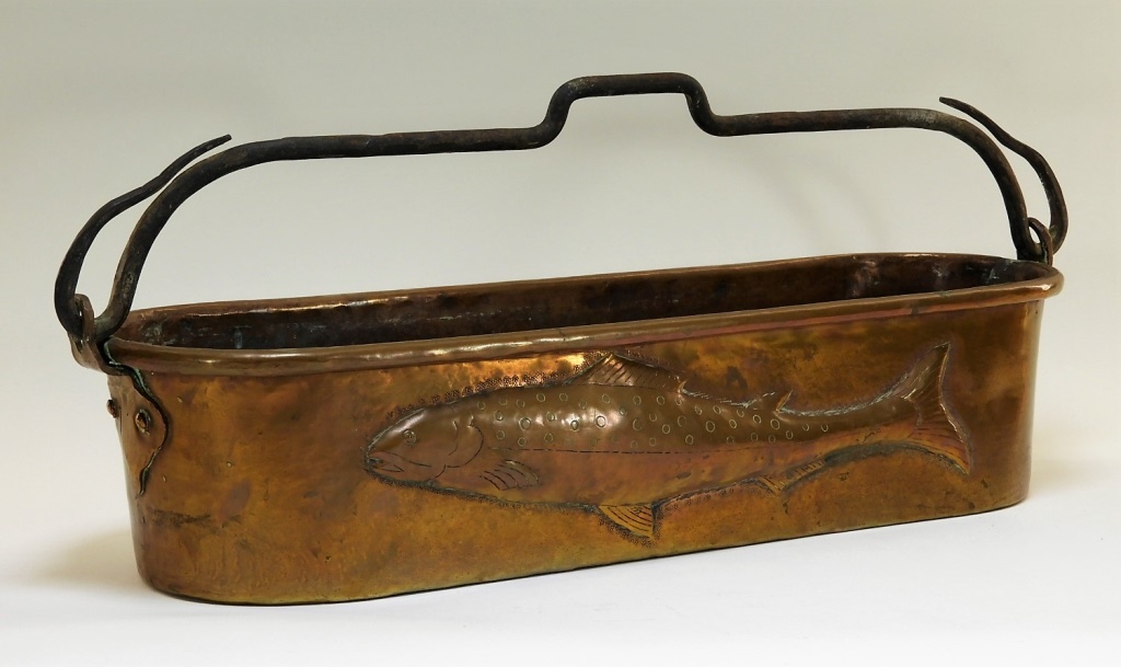 19C. FRENCH EMBOSSED COPPER SALMON