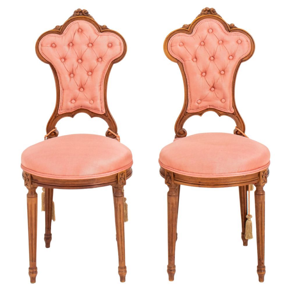 LOUIS XVI STYLE MAHOGANY CARD CHAIRS 35ff0a