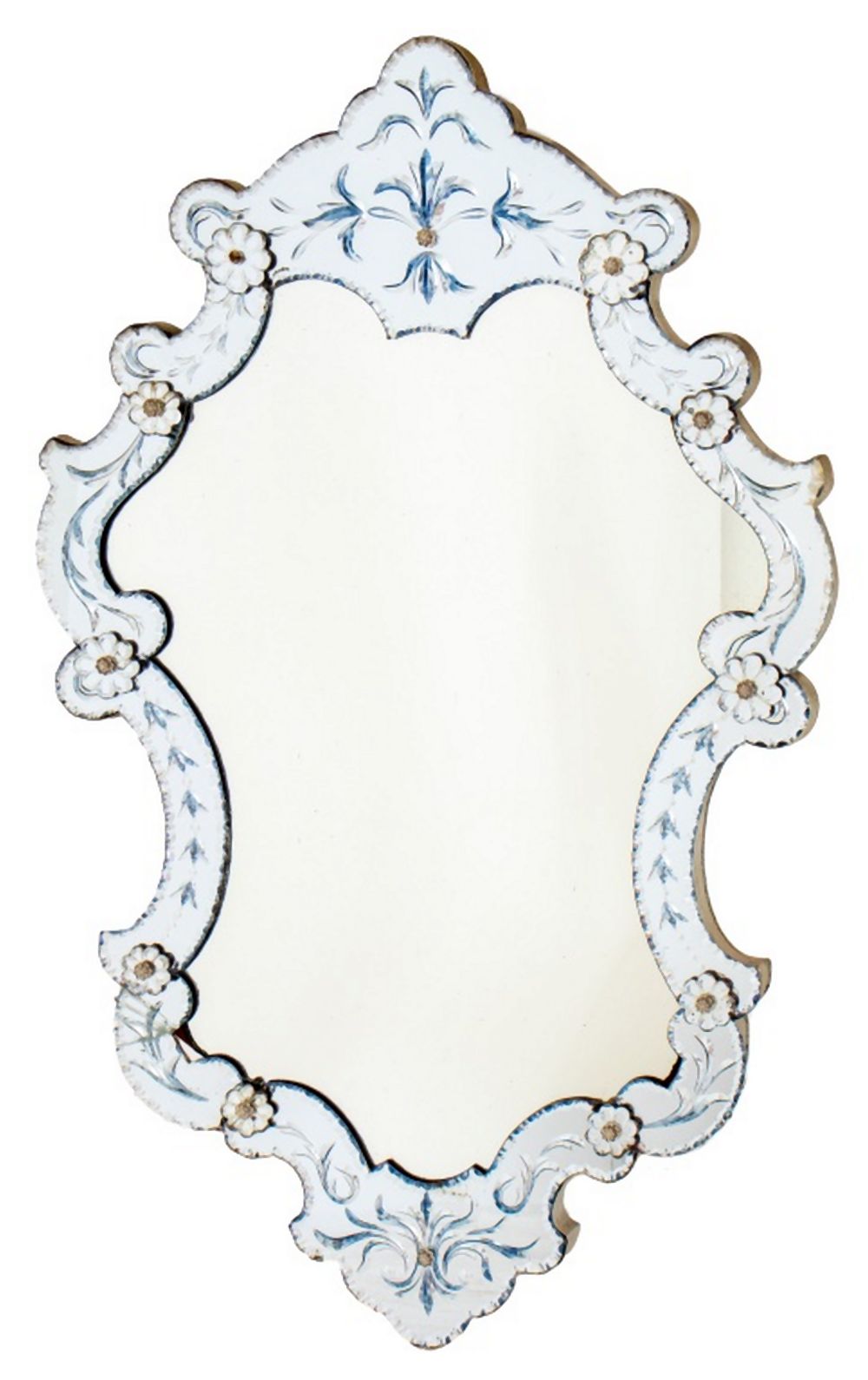 VENETIAN BAROQUE STYLE ETCHED BLUE 35ff97