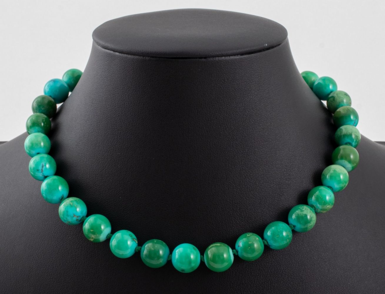 TURQUOISE BEAD NECKLACE WITH 14K 35fff1