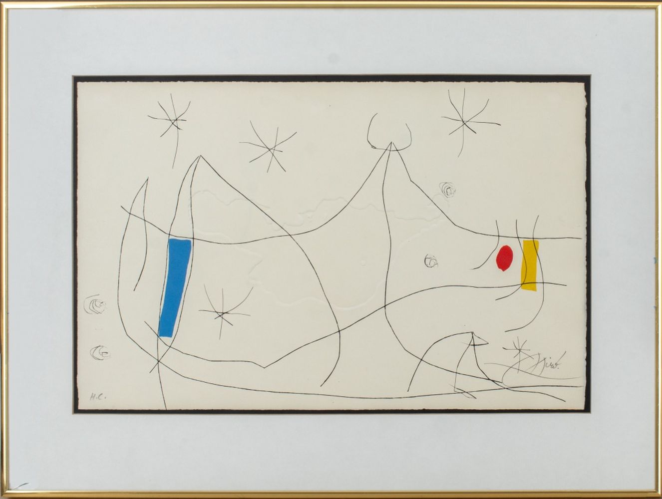 JOAN MIRO L ISSUE DEROBEE DRYPOINT  36003b