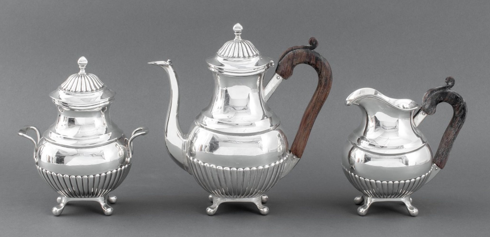 PORTUGUESE SILVER THREE PIECE TEA 360051