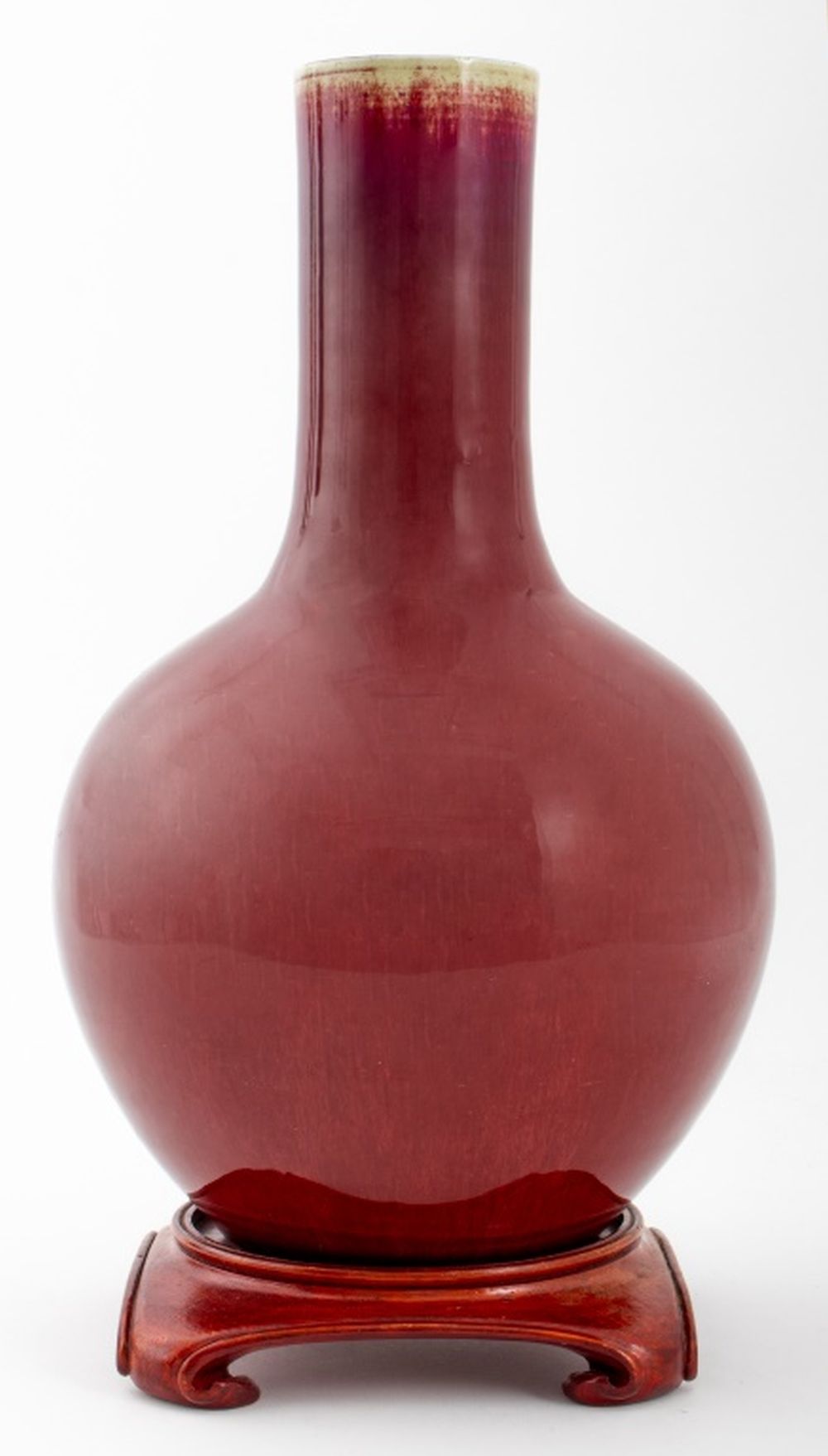 CHINESE FLAMBE OXBLOOD GLAZED PORCELAIN 36005a